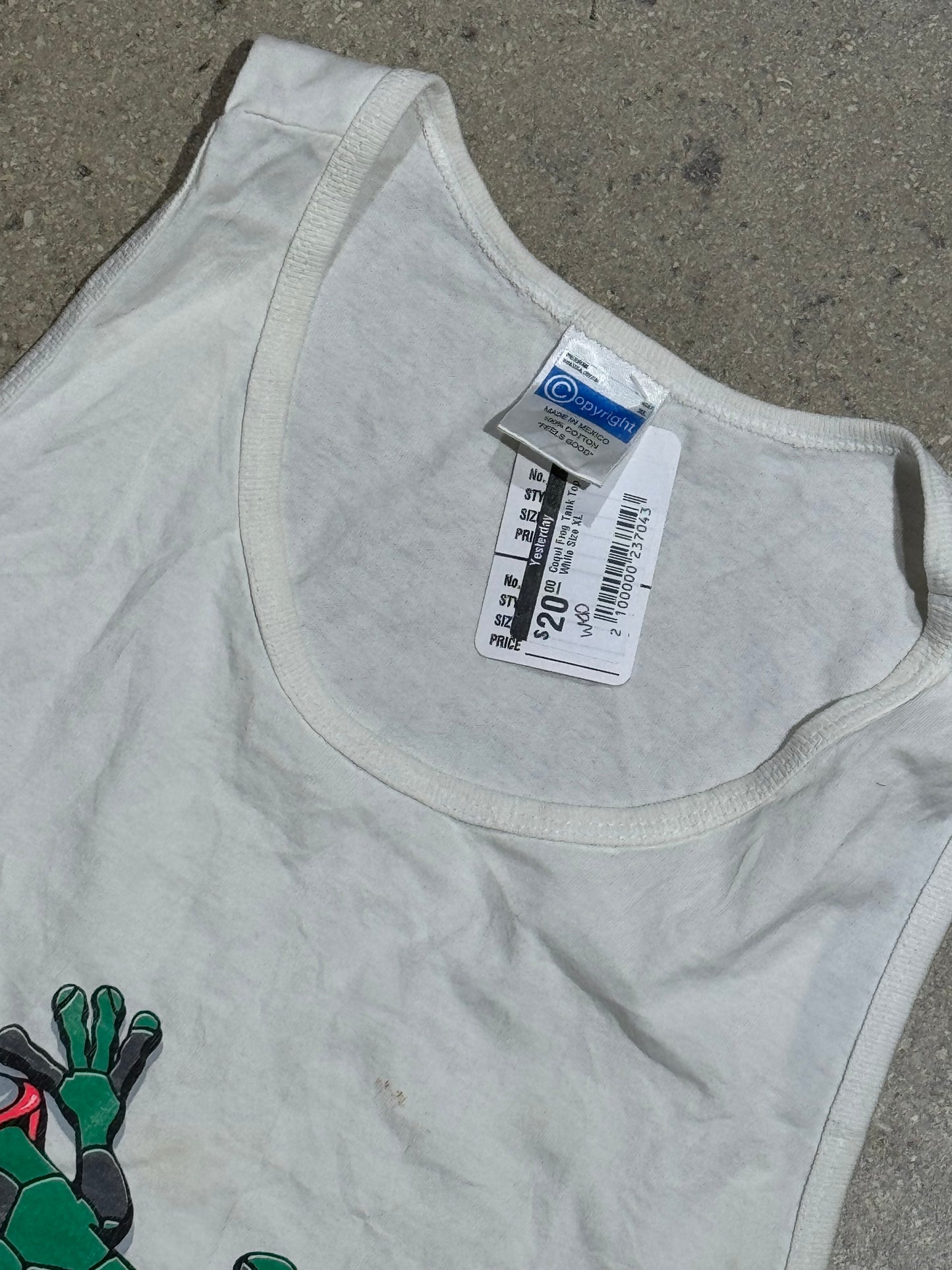 Coqui Frog Tank Top - White Size XL