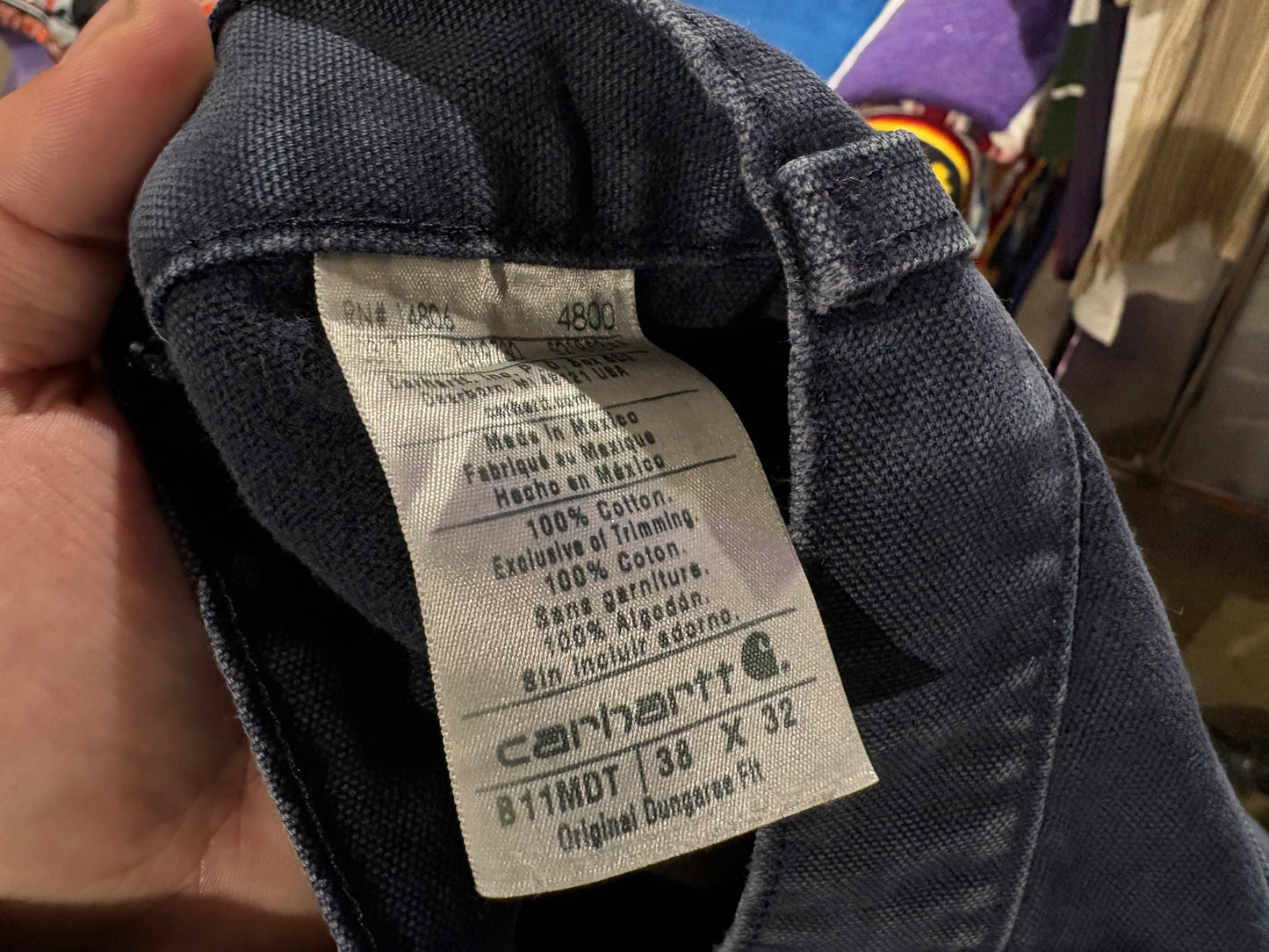 Carhartt Carpenter Work Pants - Navy Size 38 x 32