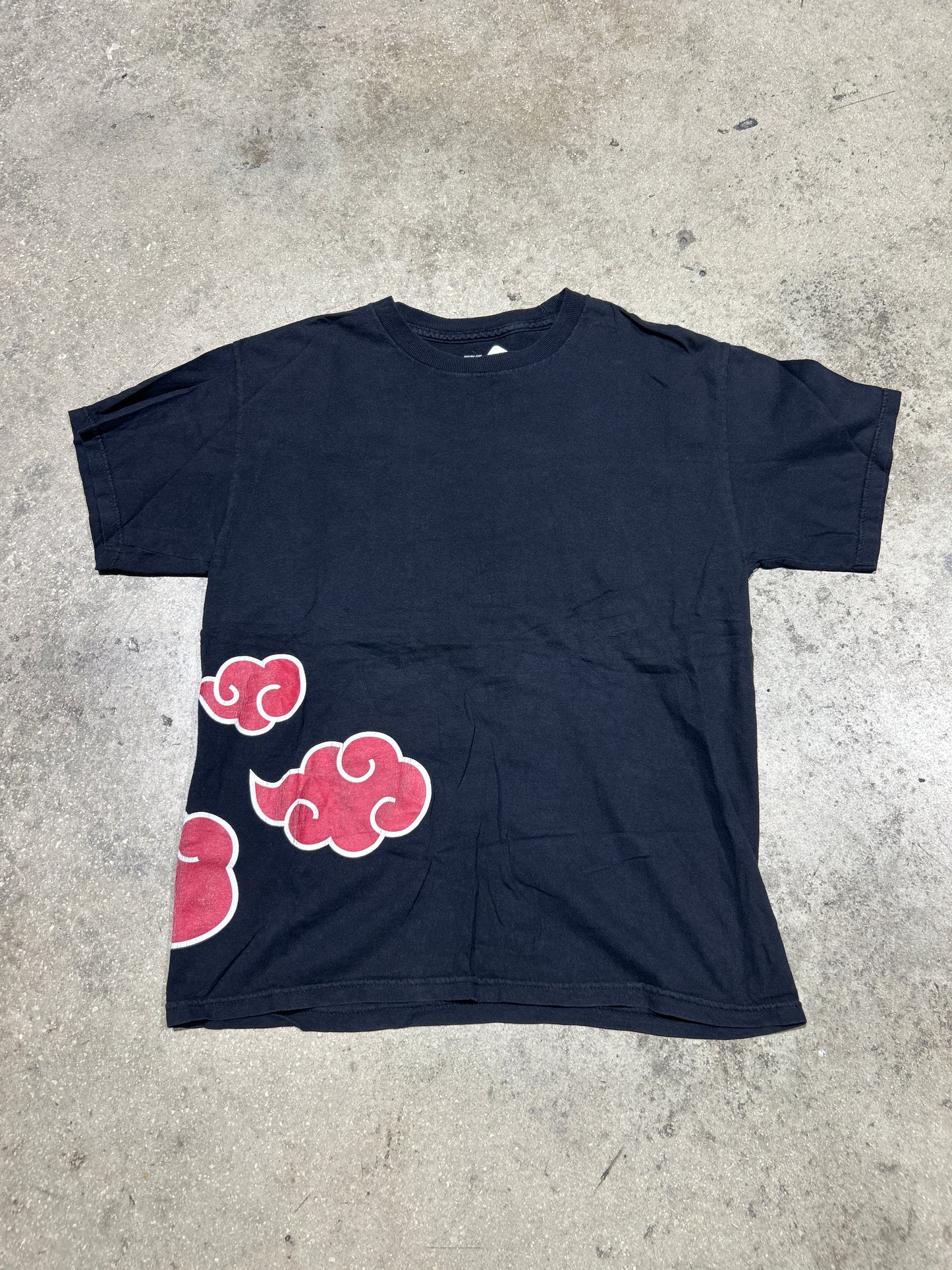 2002 Naruto Clouds Tee - Black Size Medium