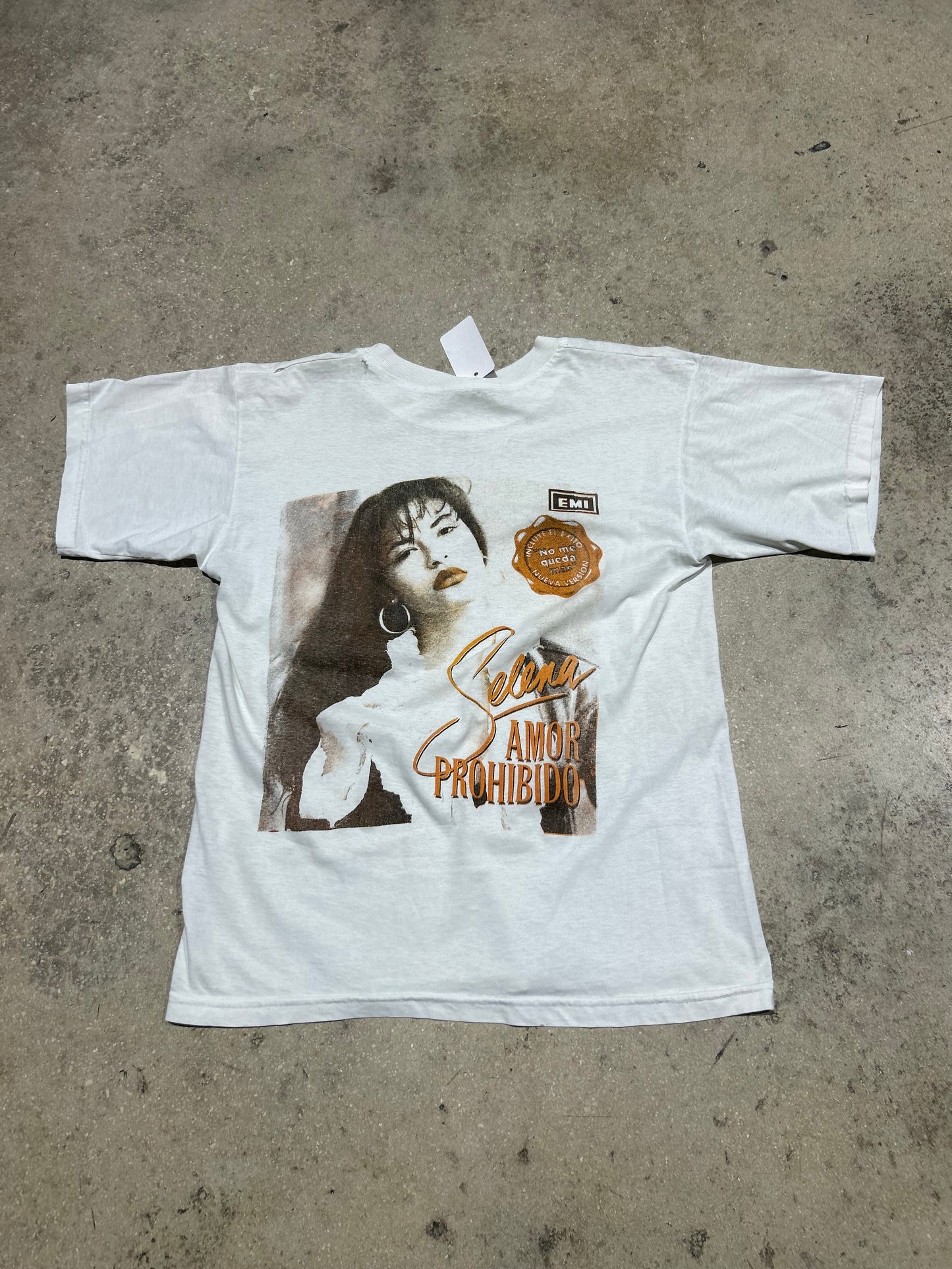 Selena Amor Prohibido Tee - White Size Large