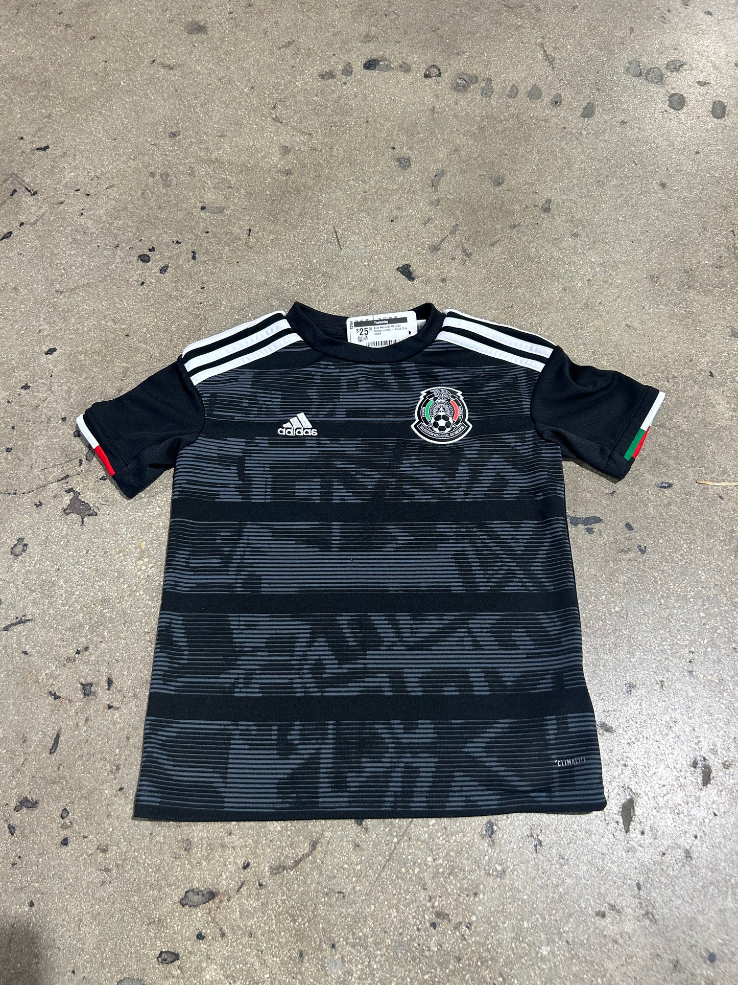 Kids National Mexican Soccer Jersey - Black Size Small