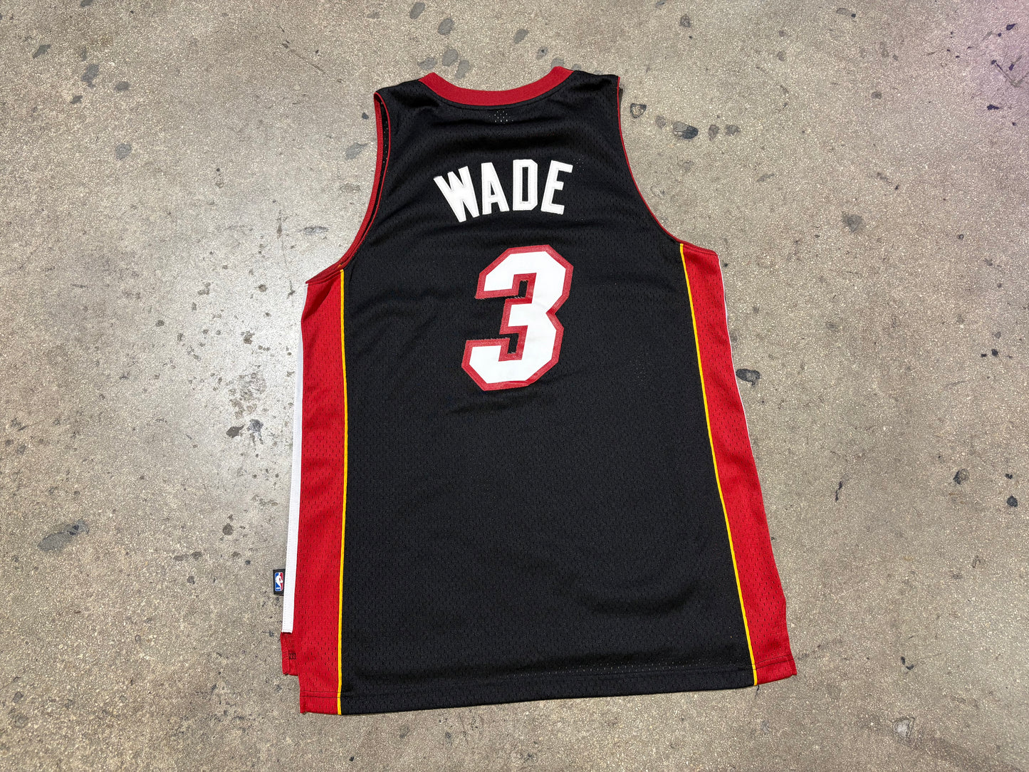 Reebok Miami Heat #3 Wade Jersey - Black Size Medium