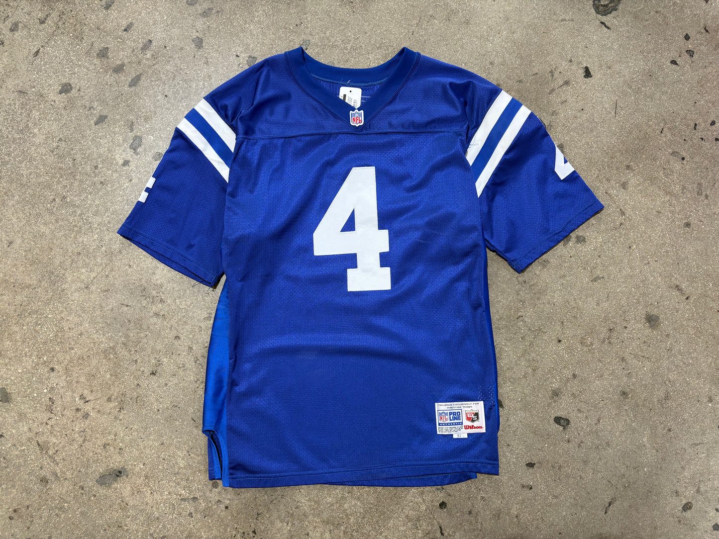1996 Wilson Indianapolis Colts #4 Harbaugh Authentic Jersey Size 52/XXL