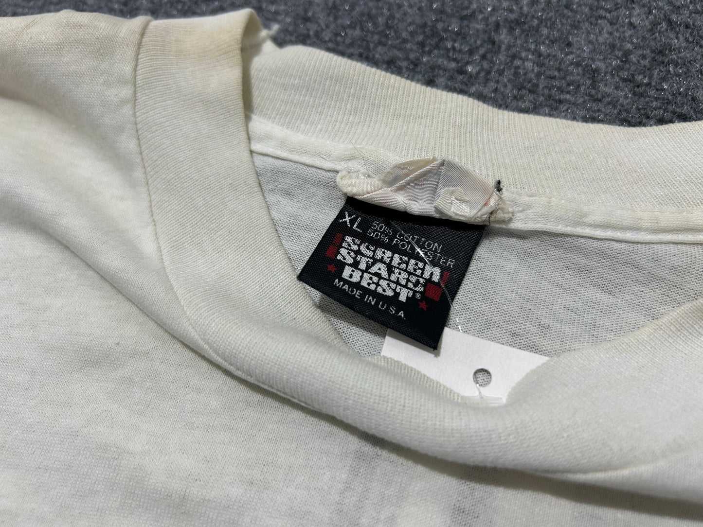 80s Mickey Off A Line Tee - White Size XL