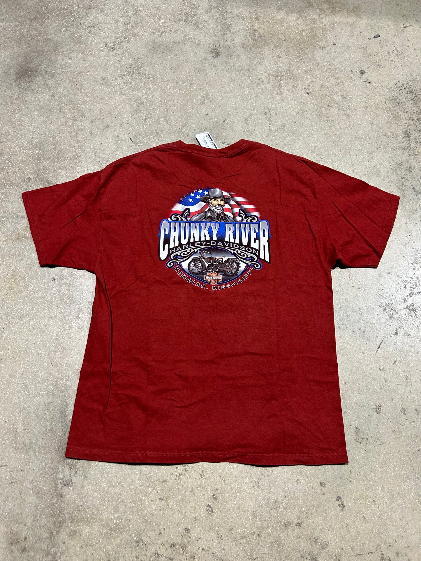 Harley Davidson Chunky River Tee - Red Size XXL