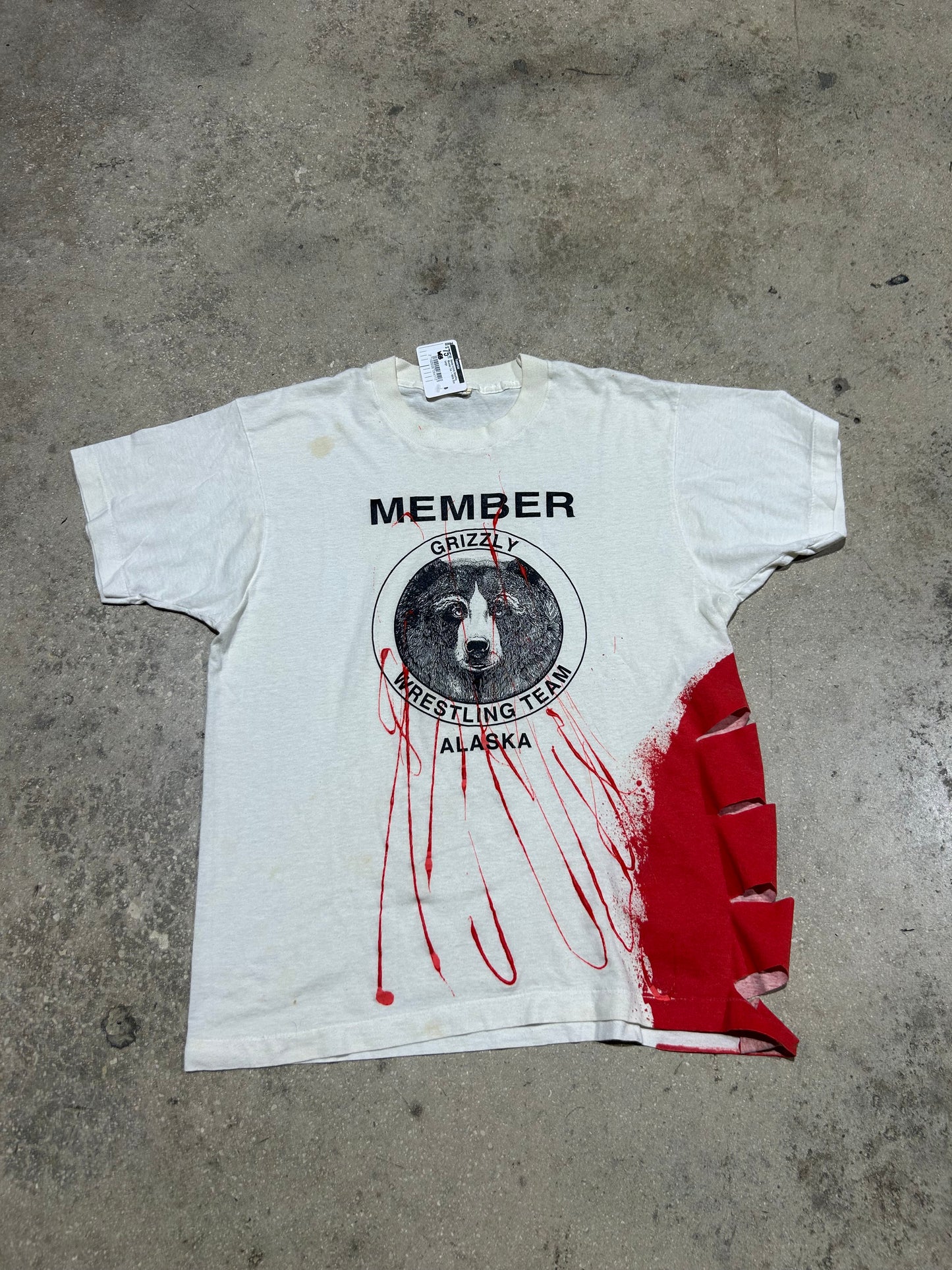 Alaska Grizzly Wrestling Member Tee - White Size Large