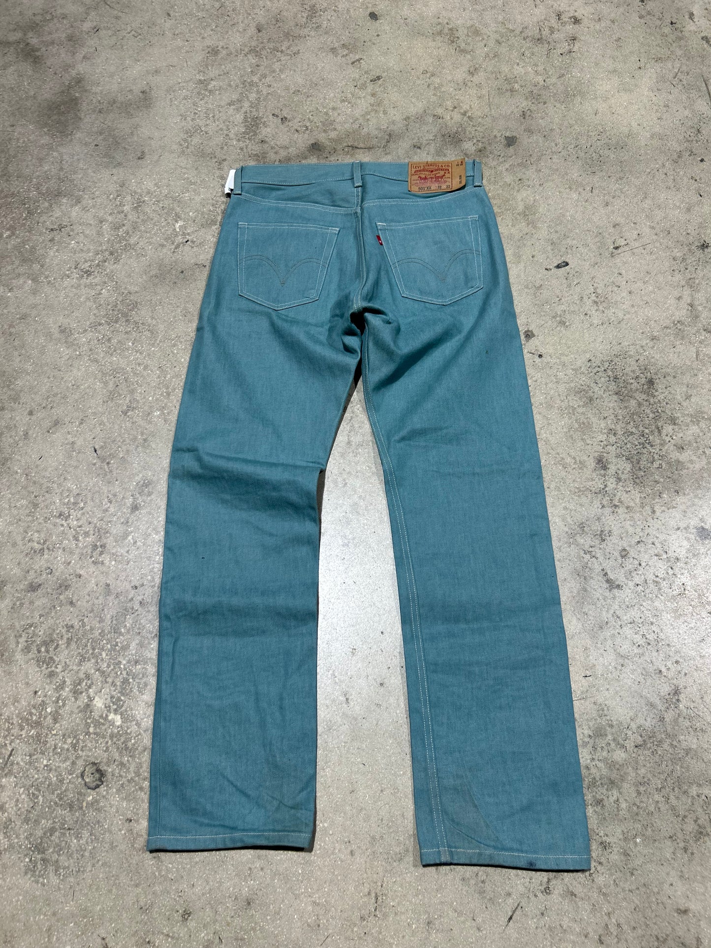 Levis 501 8 Jeans - Aqua Size 32x32