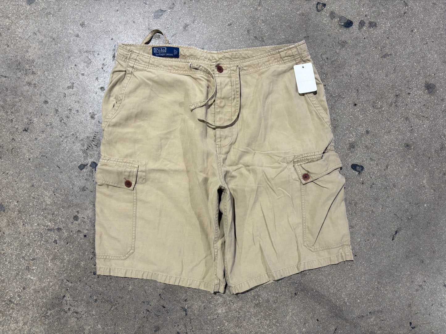 Polo Ralph Lauren Silk/Linen Shorts - Khaki Size 36