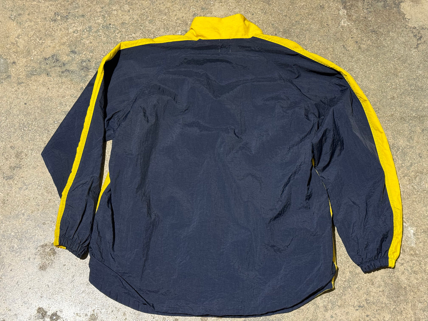 90s FUBU Windbreaker Jacket - Navy/ Yellow Size Large