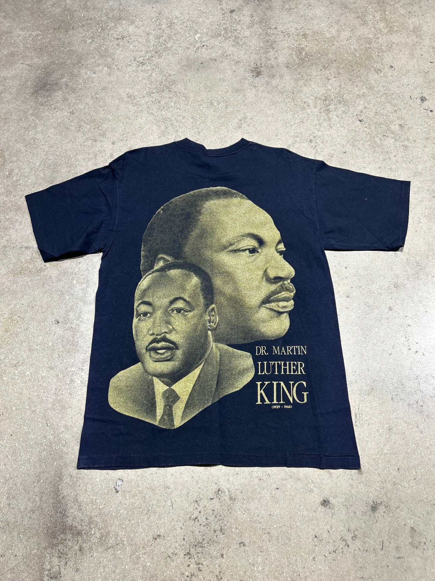 Dr. Martin Luther King Double Face Tee - Black/Gold Size XL