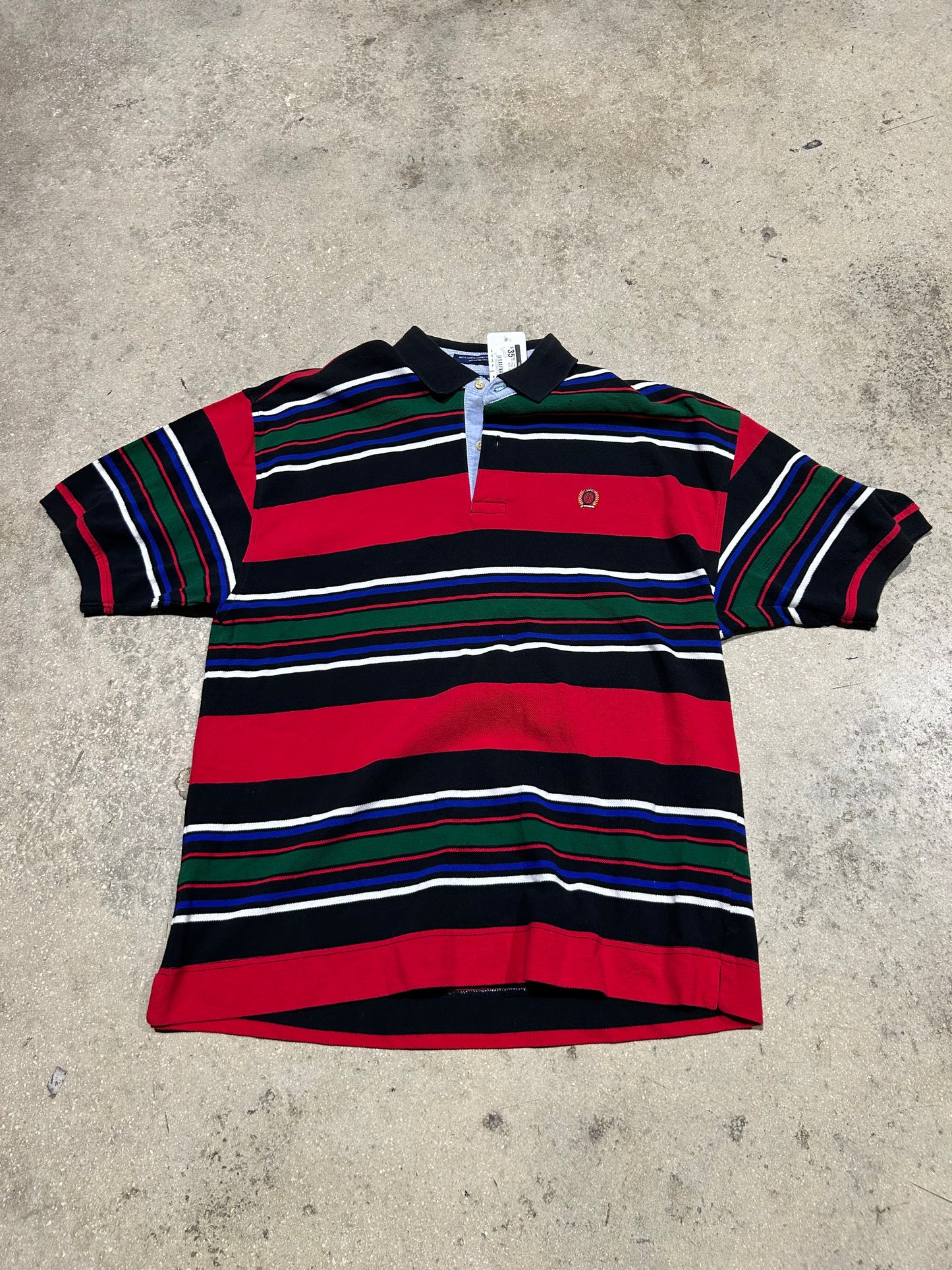 Tommy Hilfiger Striped Polo Shirt - Multicolor Size Large