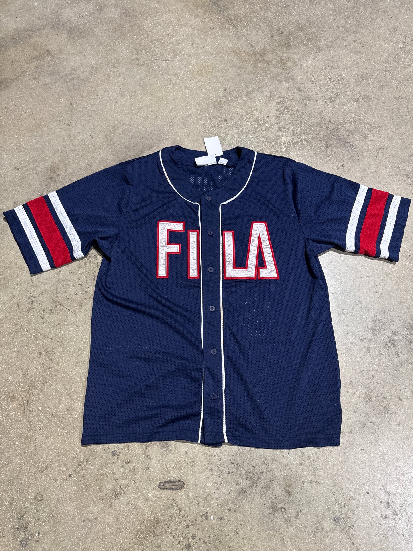 Fila Baseball Jersey - Navy Size XXL