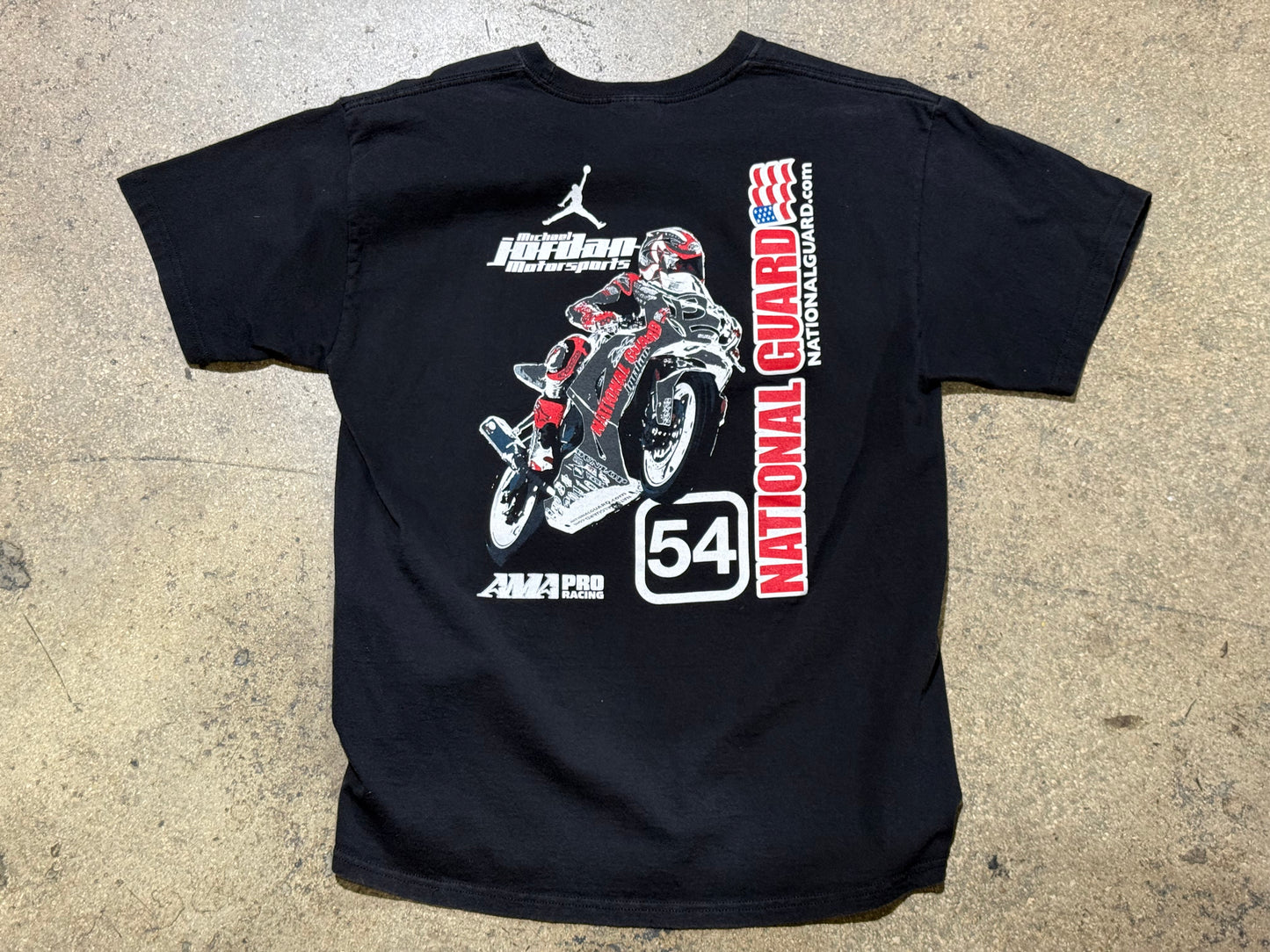 National Guard Micheal Jordan Motorsports Tee - Black Size Large