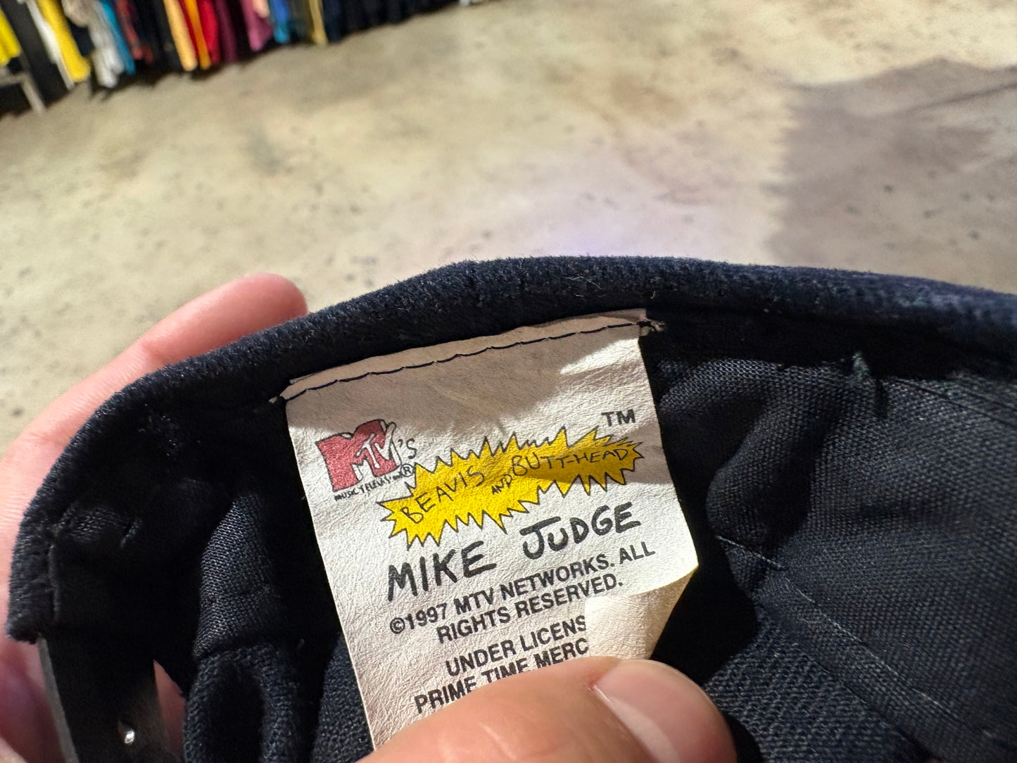 1997 Beavis & Butthead Boobs Snapback Hat - Black