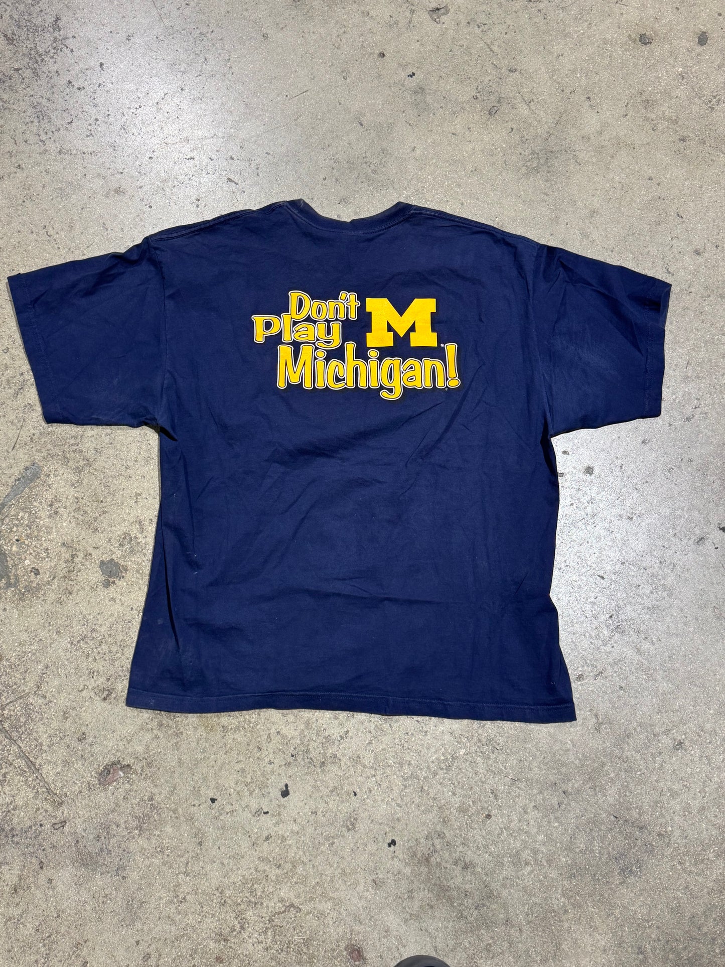 Starter Michigan If You Want To Win Tee - Navy Size XL