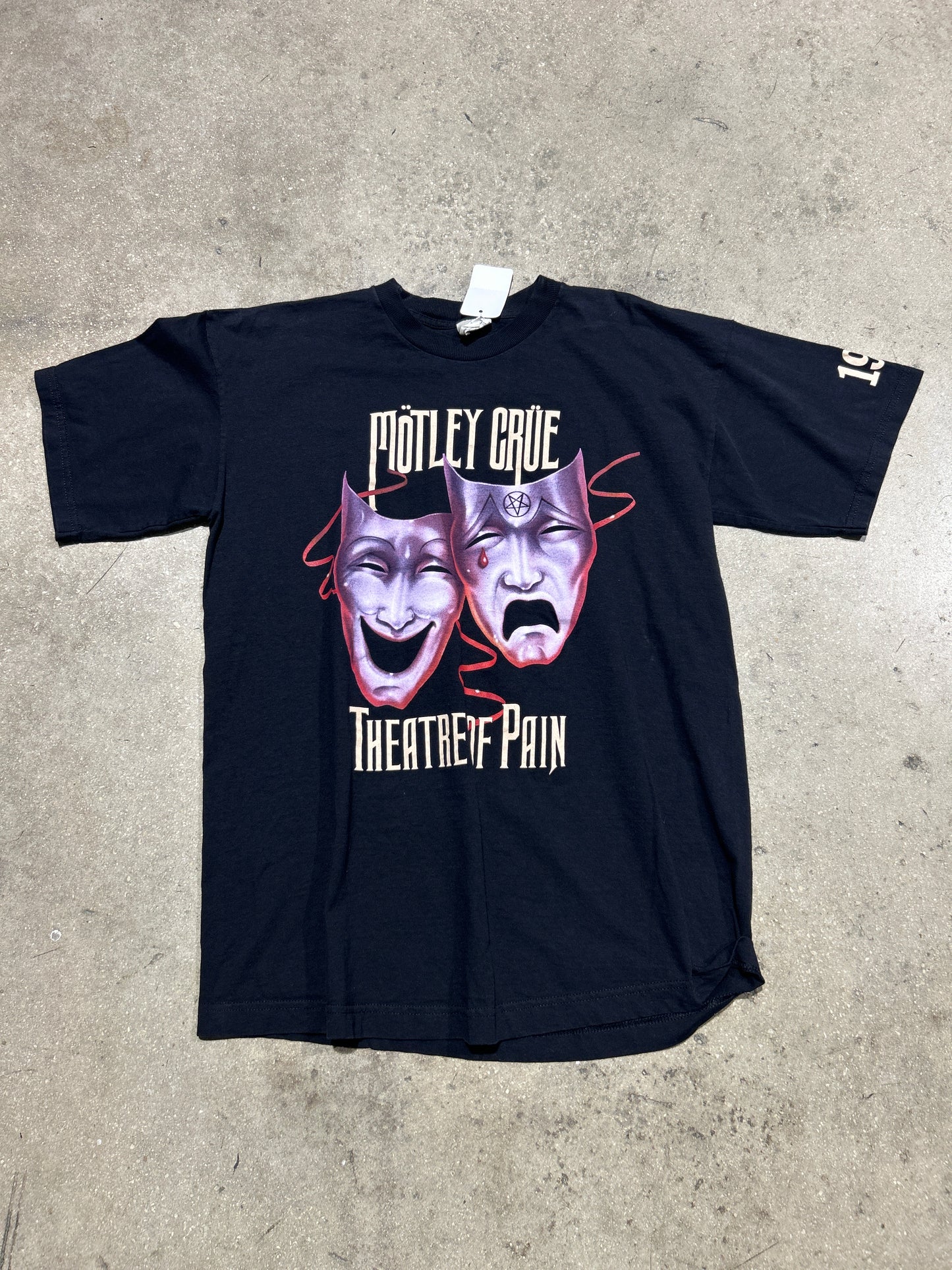 90s Motley Crue Theater Of Pain Tee - Black Size XL