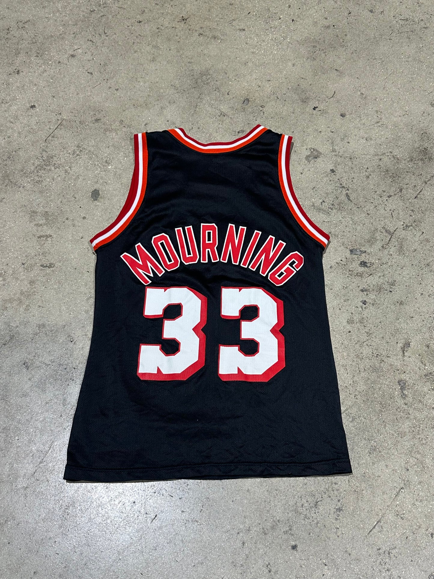 Miami Heat Alonzo Mourning Basketball Jersey - Black Size Small/36