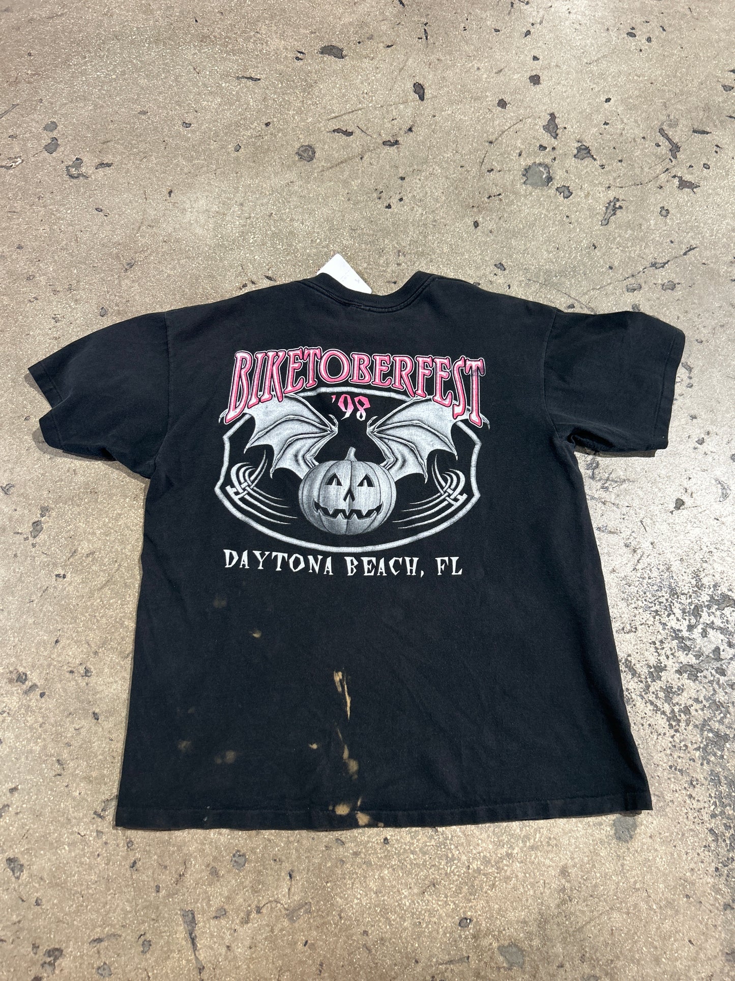 1998 Biketoberfest Tee - Black Size XL (23x26)