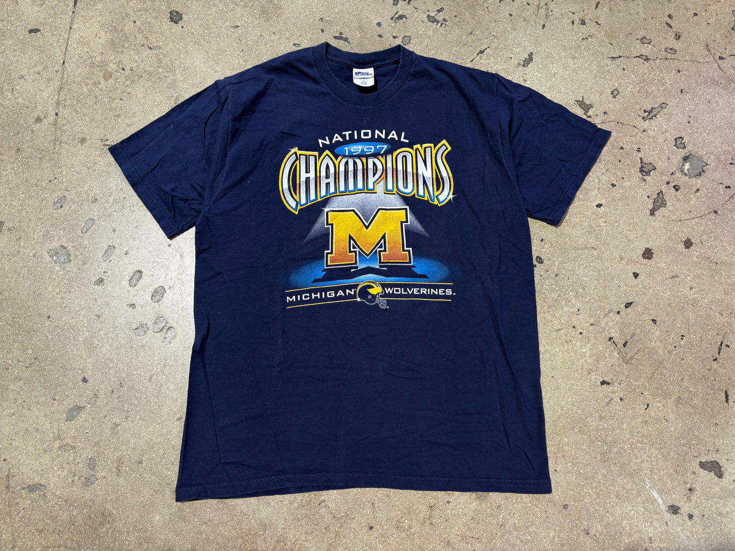 1997 Michigan National Champions Tee - Navy Size XL