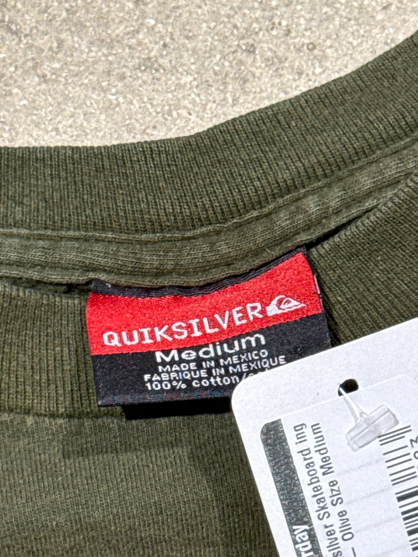 Quicksilver Skateboard ing Tee - Olive Size Medium