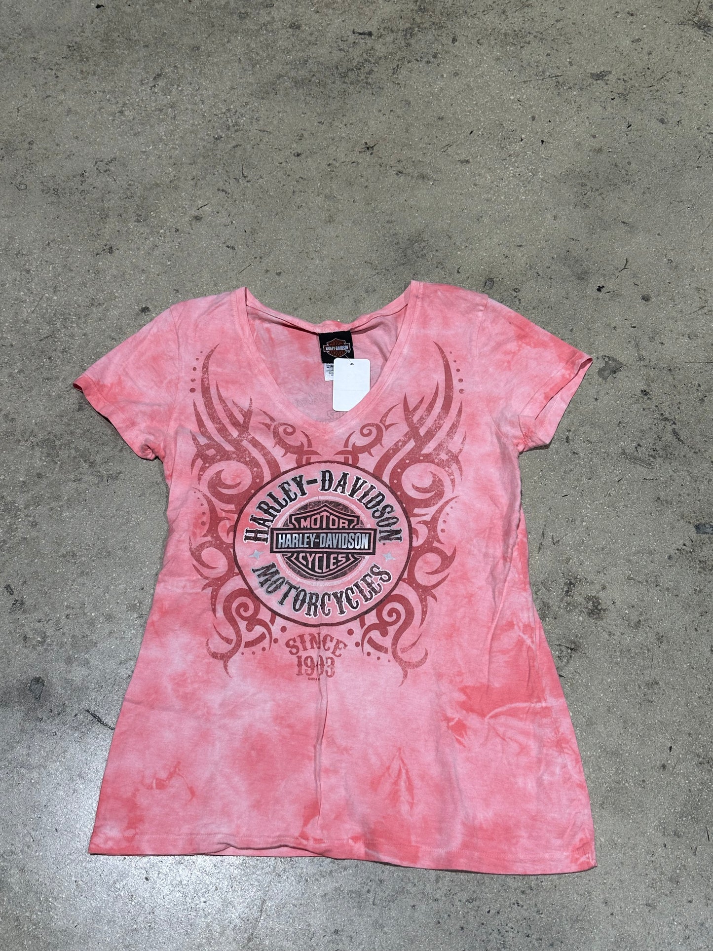 Women's Harley Davidson Y2K Top - Pink Size Medium