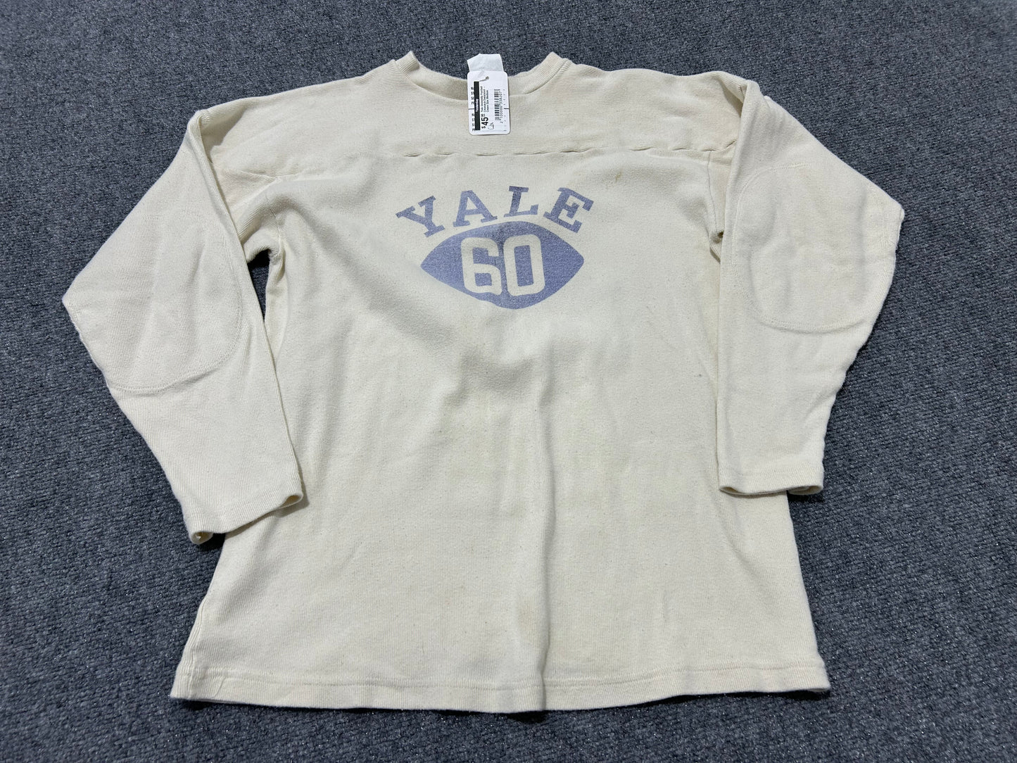Yale University Football Crewneck Sweatshirt - Cream Size Medium