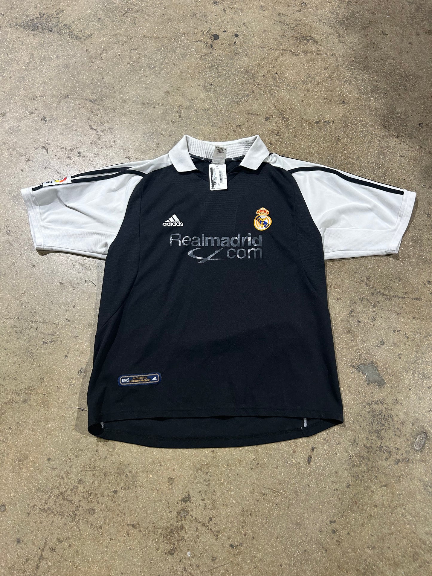Real Madrid .com Soccer Jersey - Black/White Size Large