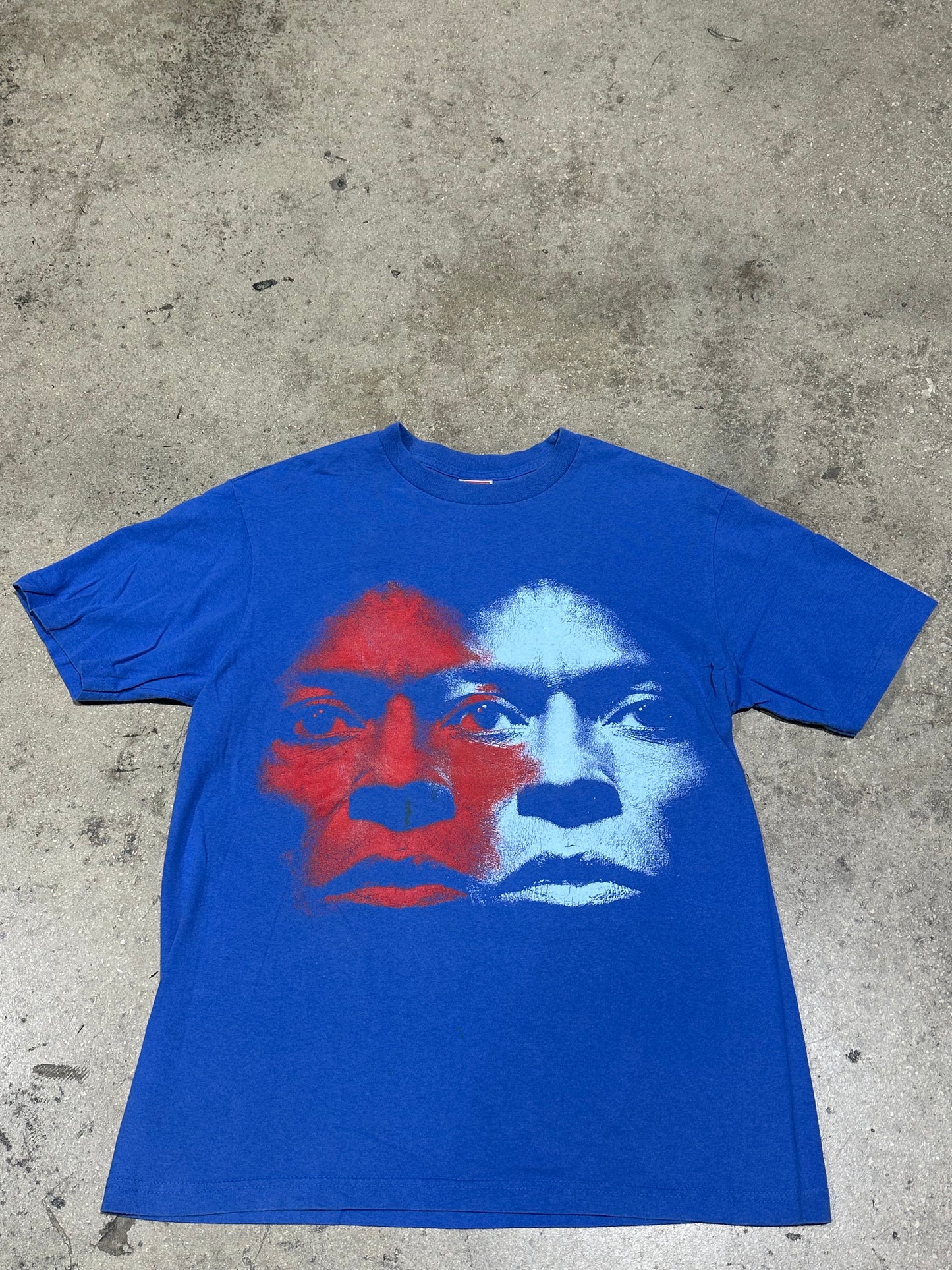 2008 Supreme Miles Davis Portrait Tee - Blue Size Large