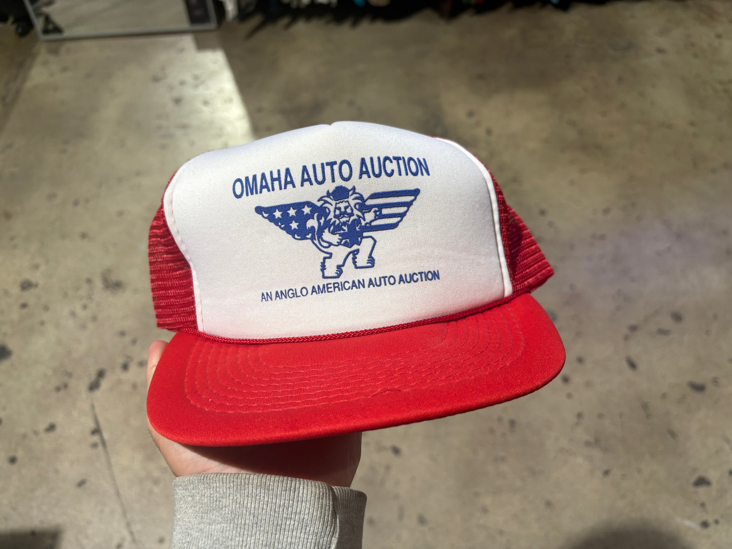 Omaha Auto Auction Trucker Hat - Red/ White