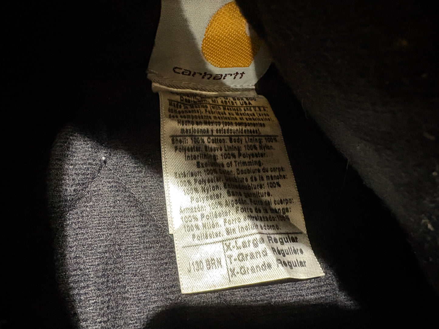Carhartt Hooded Work Jacket - Dark Khaki Size XL