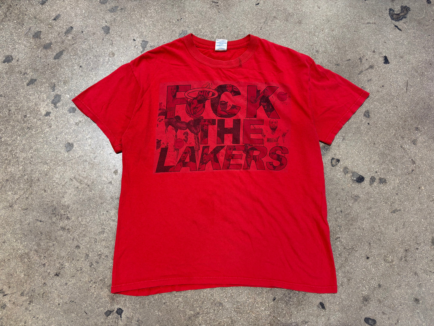 Miami Heat Fuck the Lakers Tee - Red Size Large