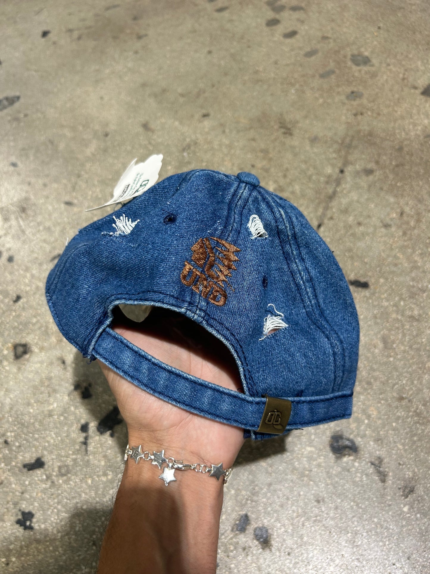 University Of North Dakota Fighting Sioux Hat- Denim/Brown