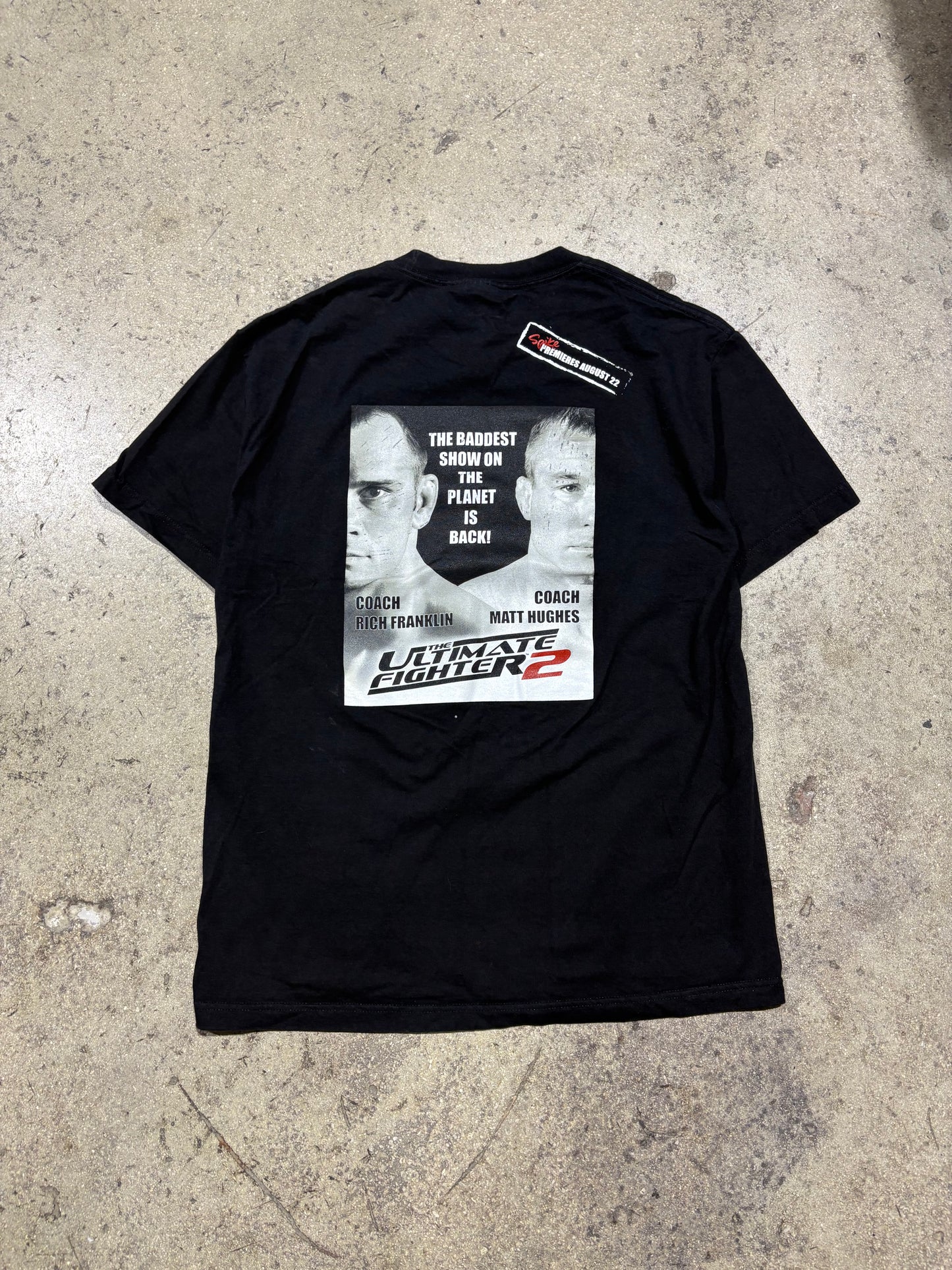 2005 Spike TV UFC Ultimate Fighter 2 Tee - Black Size Large (21.5x29.5)