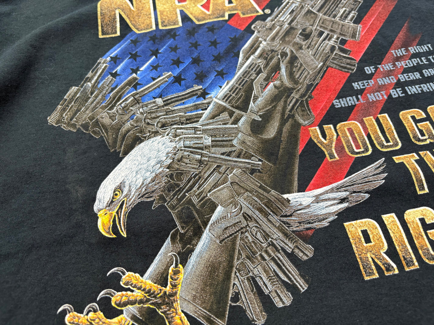 NRA Eagle Gun Tee - Black Size XL
