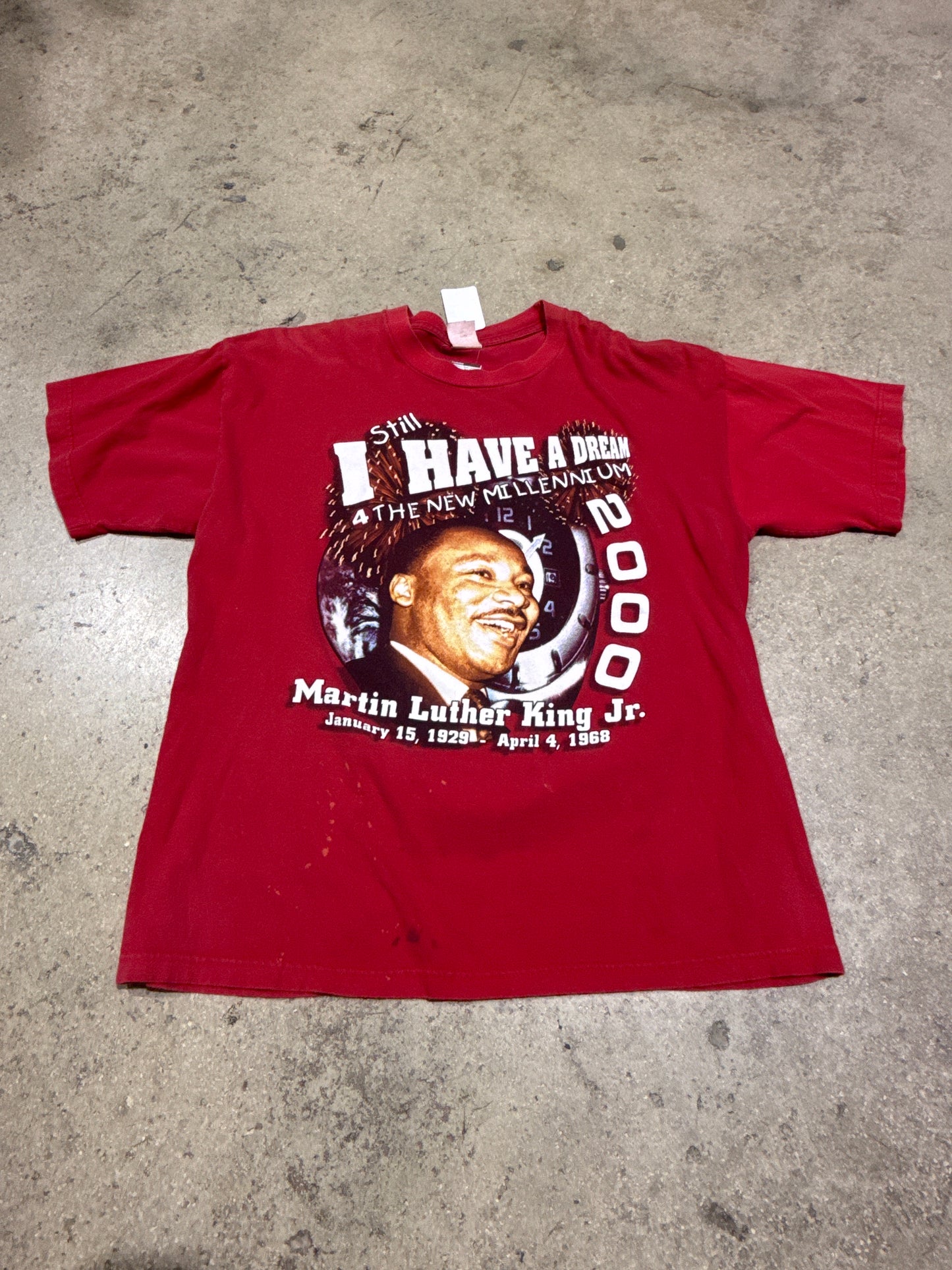 MLK Dream Raise your Voice Tee - Red Size XXL
