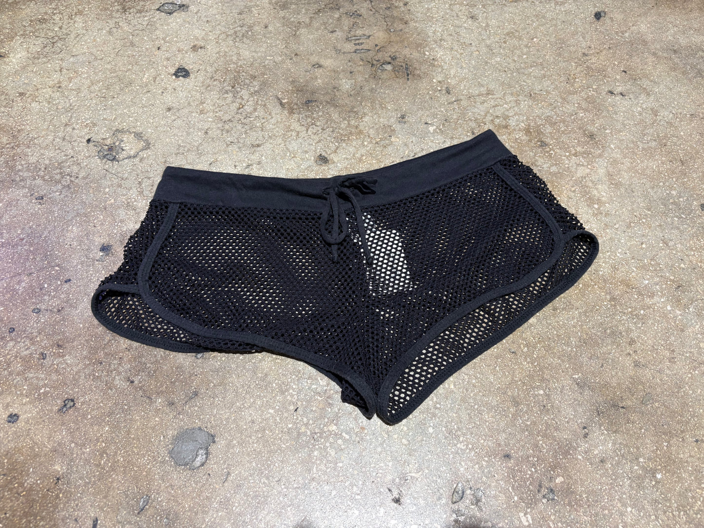 Becca Mesh Short Shorts - Black Size Small