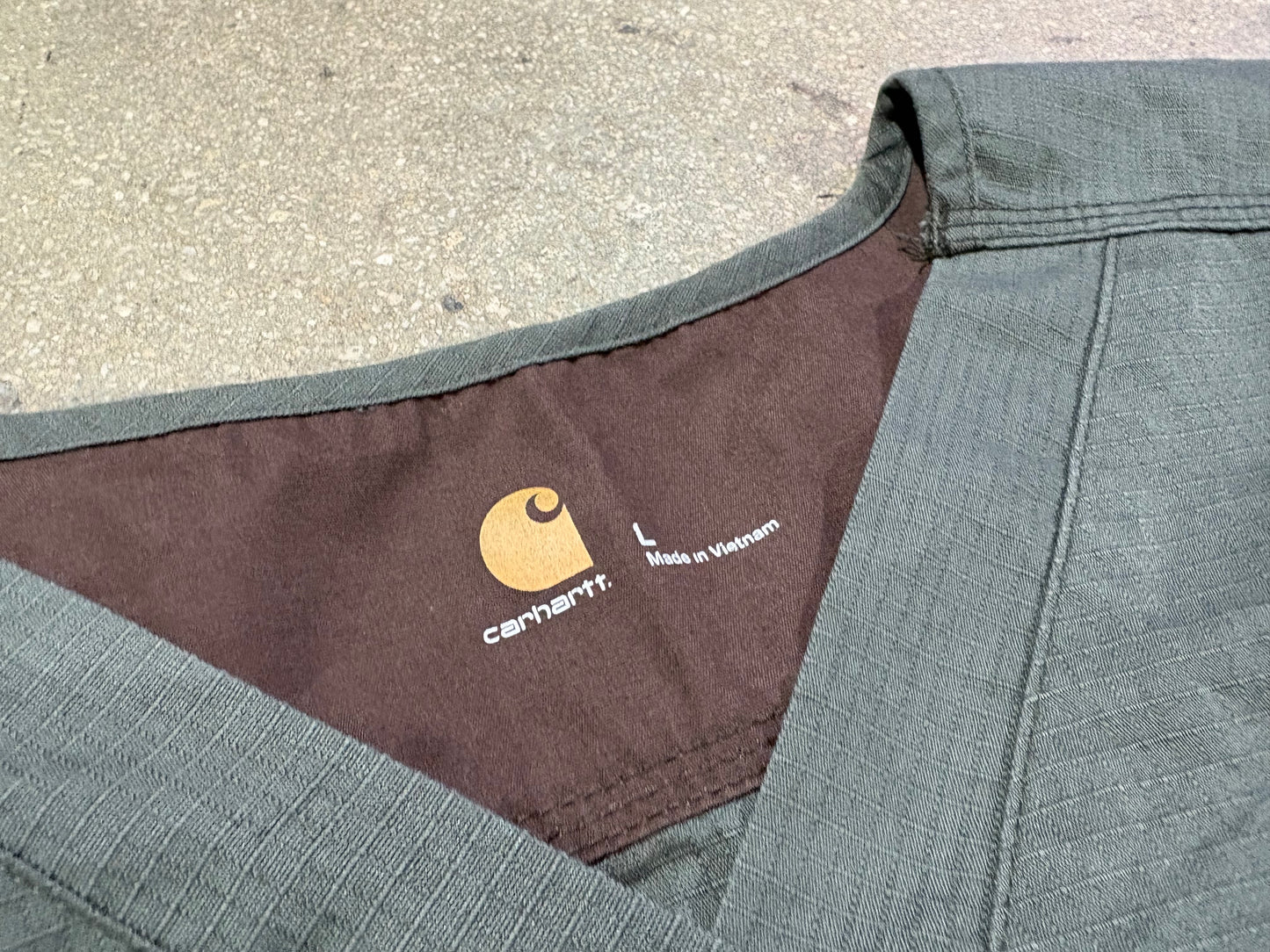 Carhartt Pocket Scrubs Top - Olive Size Large