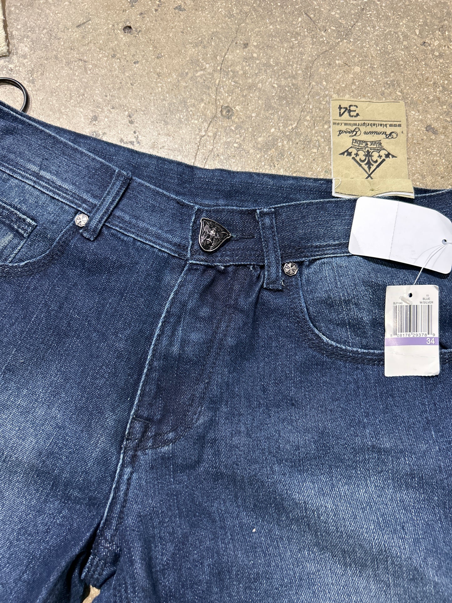 Blac Label Studded Flare Denim - Dark Wash Size 34x32