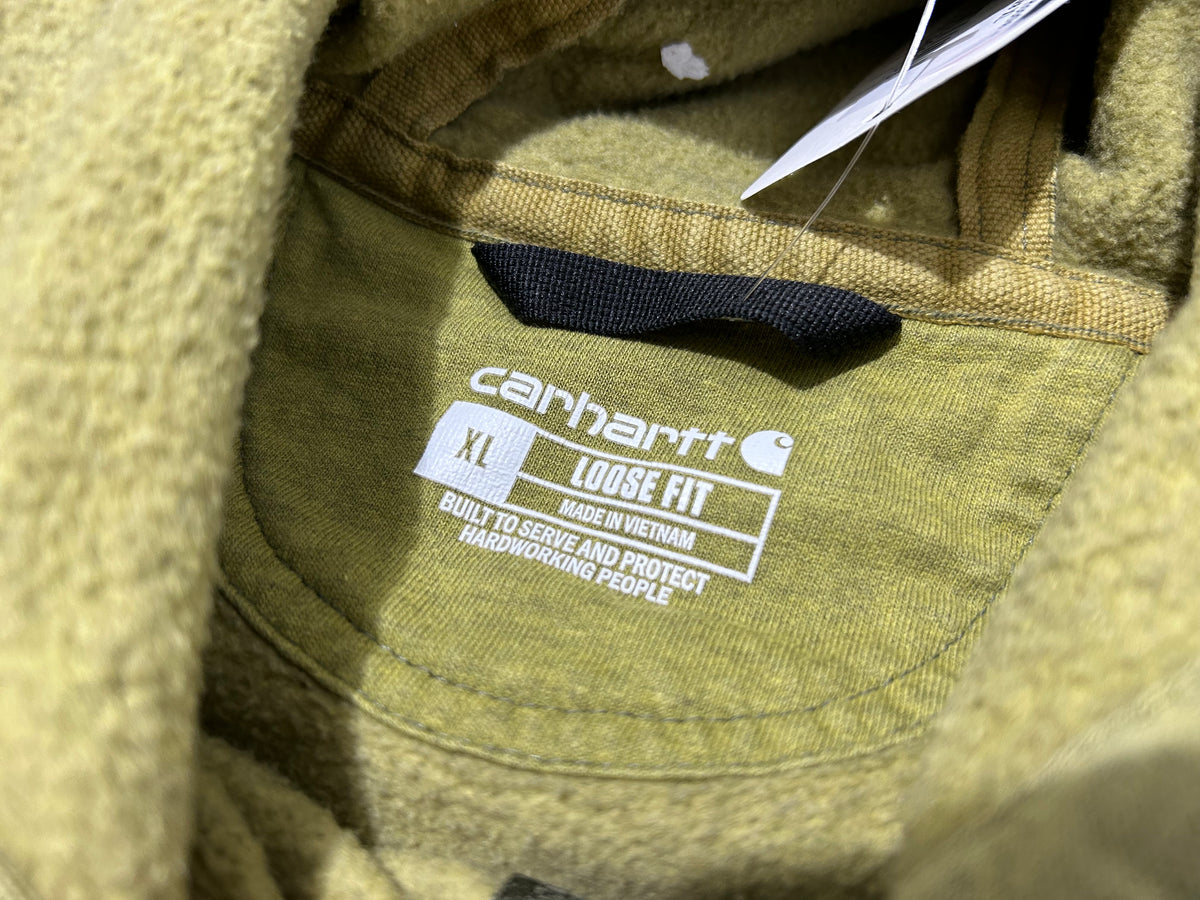 Carhartt Zip Up Hoodie - Light Olive Size XL