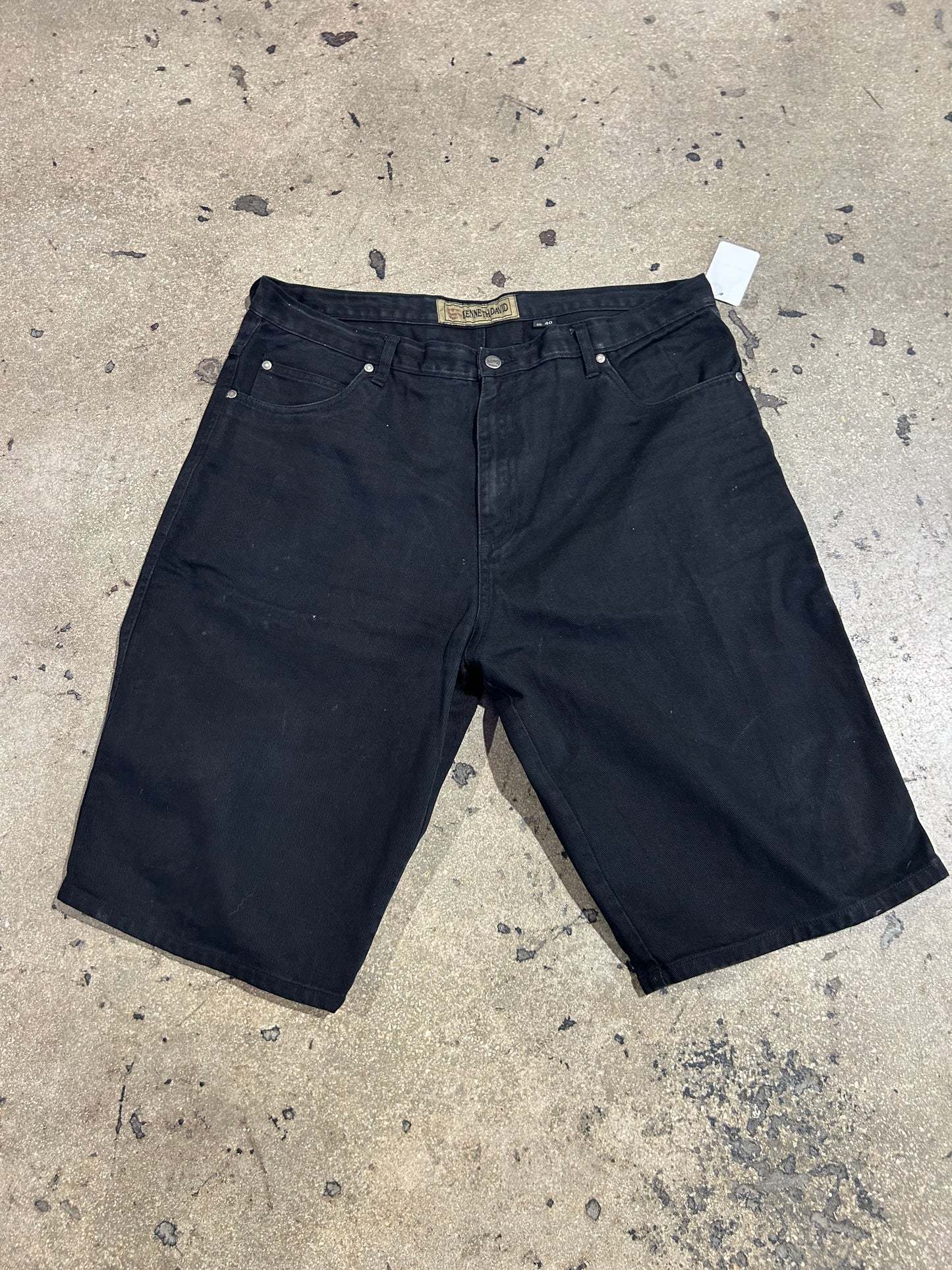 Kenneth David Denim Shorts - Black Size 40