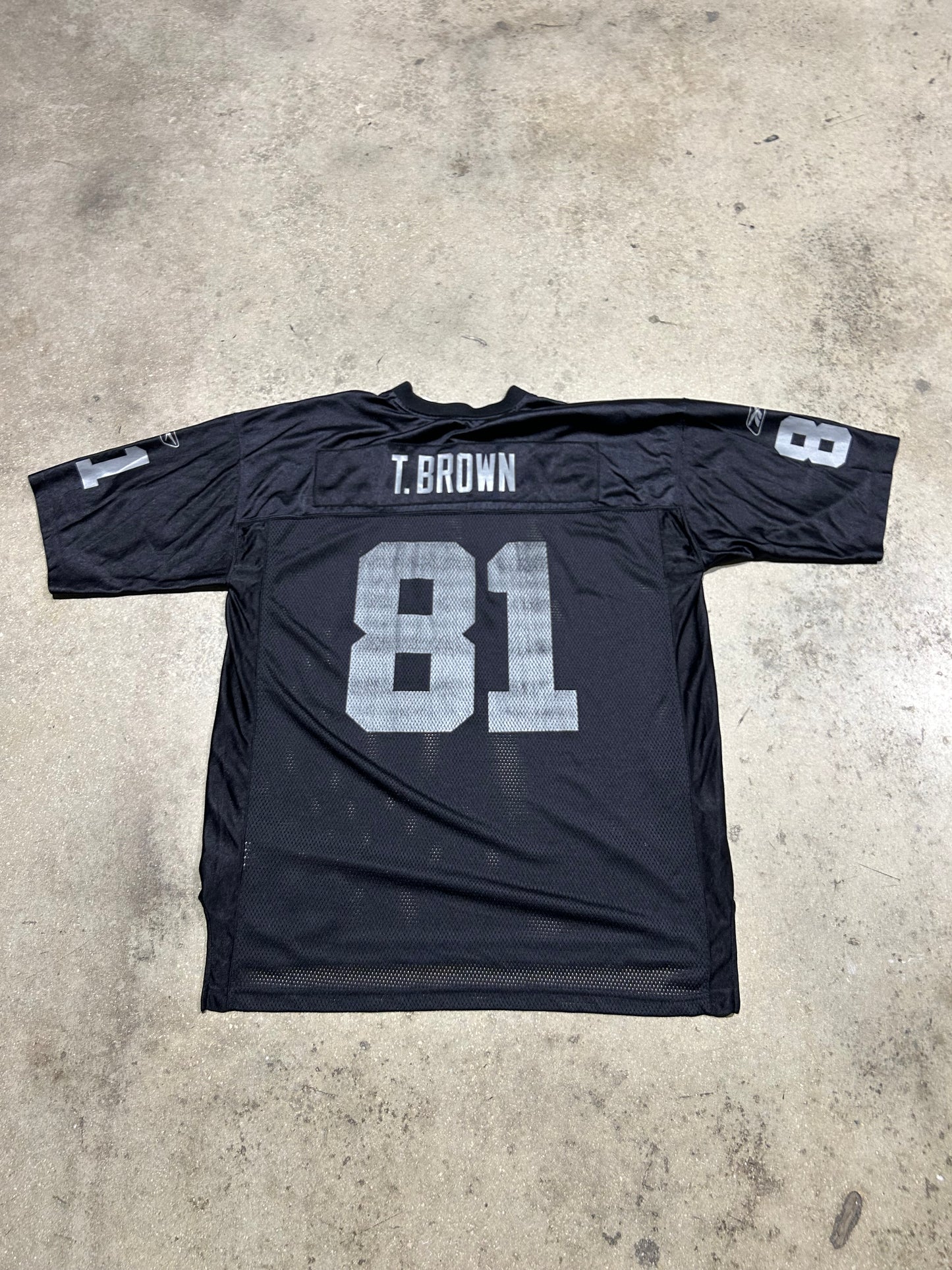 Oakland Raiders T. Brown #81 Football Jersey - Black Size XL