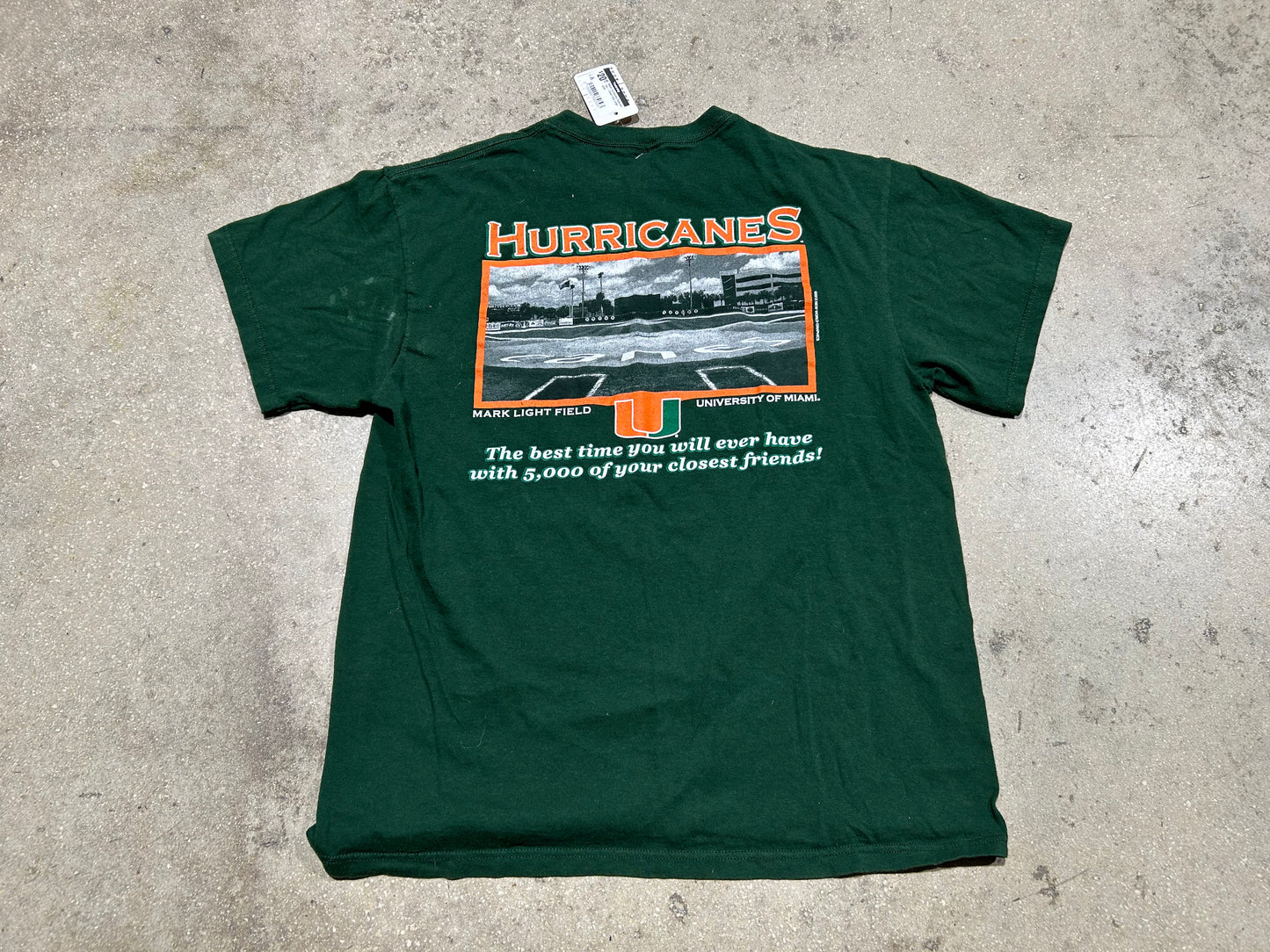 Miami Hurricanes Baseball Tee - Green Size Large