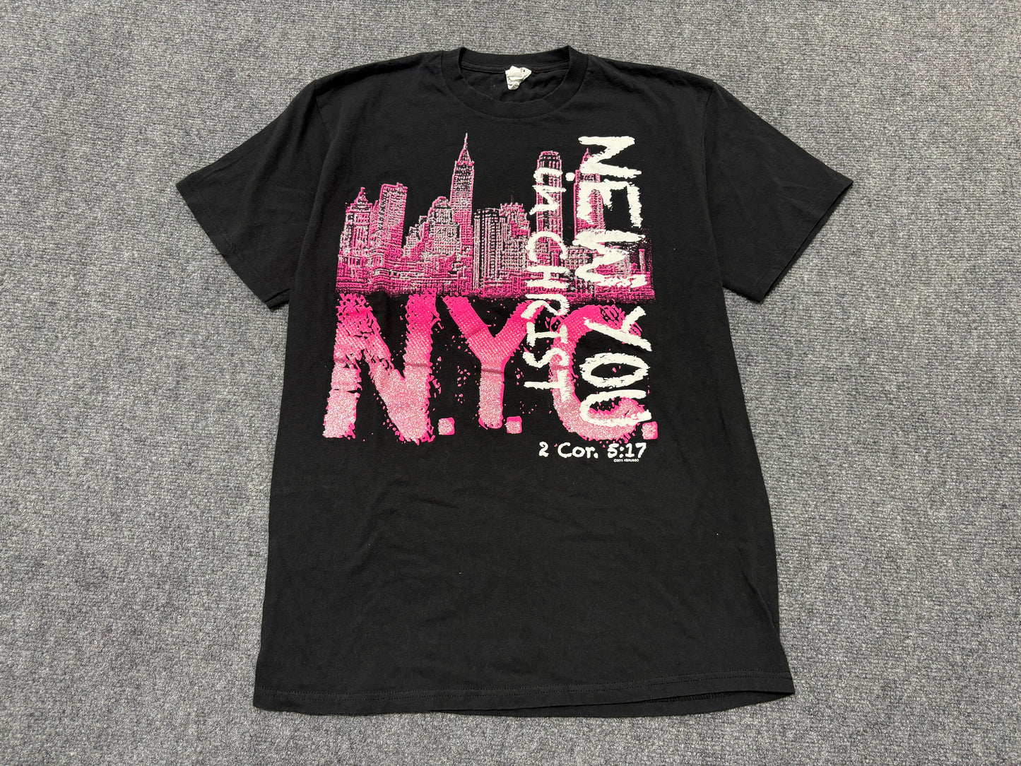 New You in Christ Parody Tee - Black / Pink Size Medium