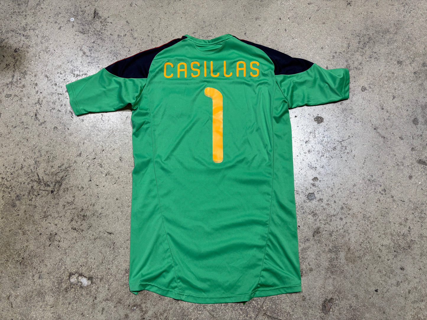 Adidas Spain #1 Iker Casillas Soccer Jersey - Green Size XL