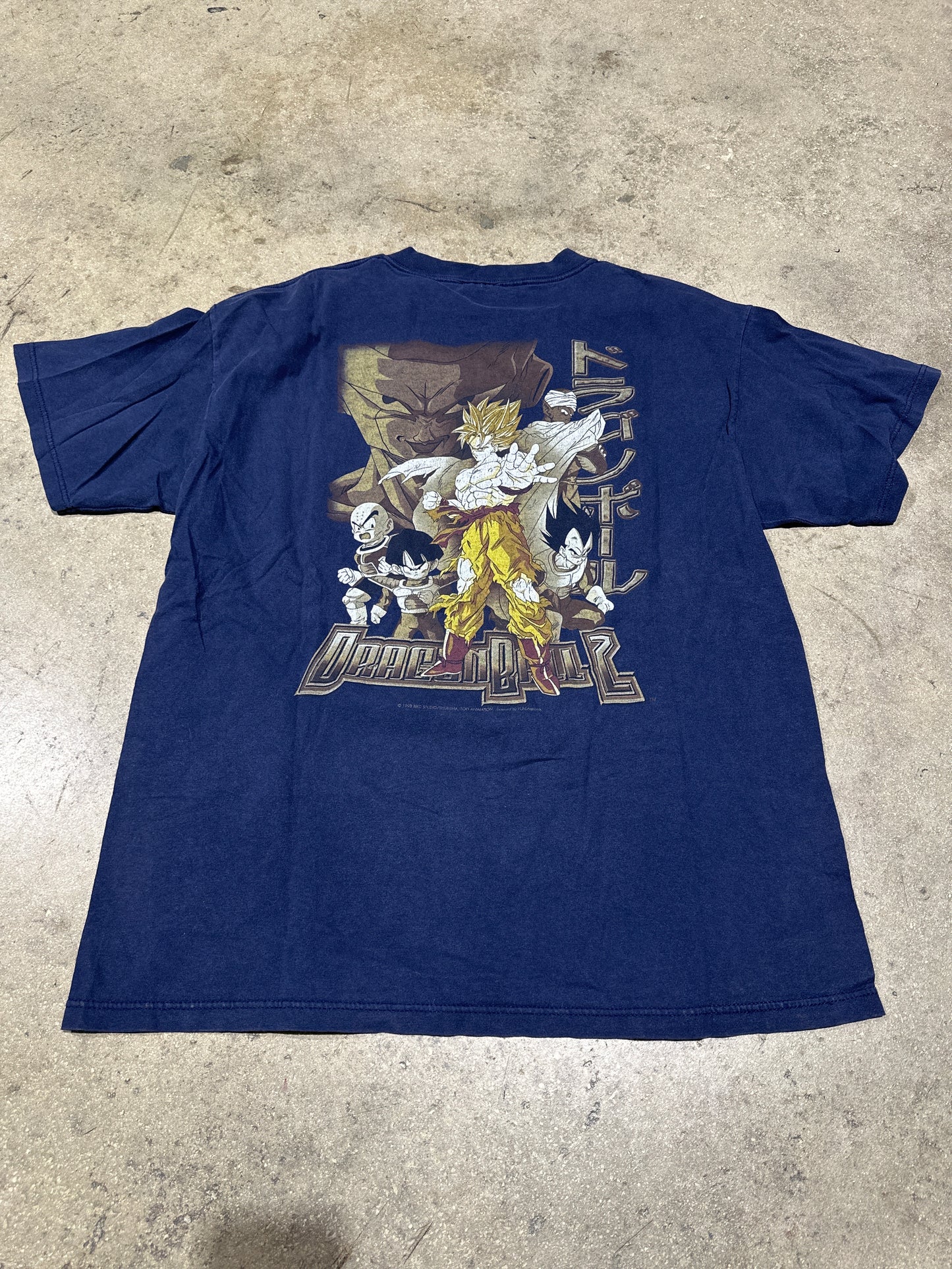 1998 Dragonball Z Goku SS2 Freiza Tee - Navy Size XL