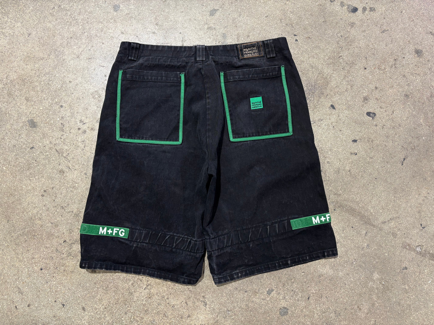 Marithe Francois Girbaud MFG Shuttle Denim Jhorts - Black /Green Size 44