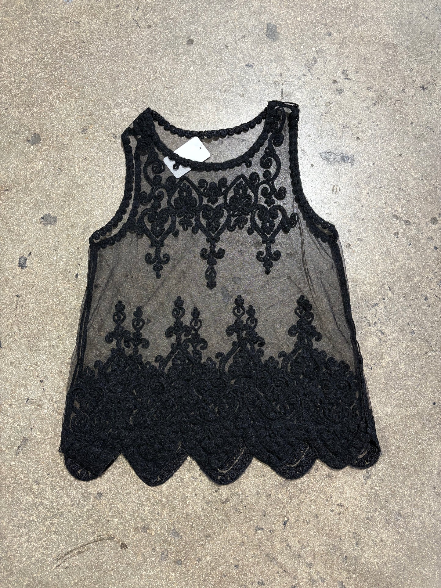 Women's Lingerie Lace Top - Black Size Large