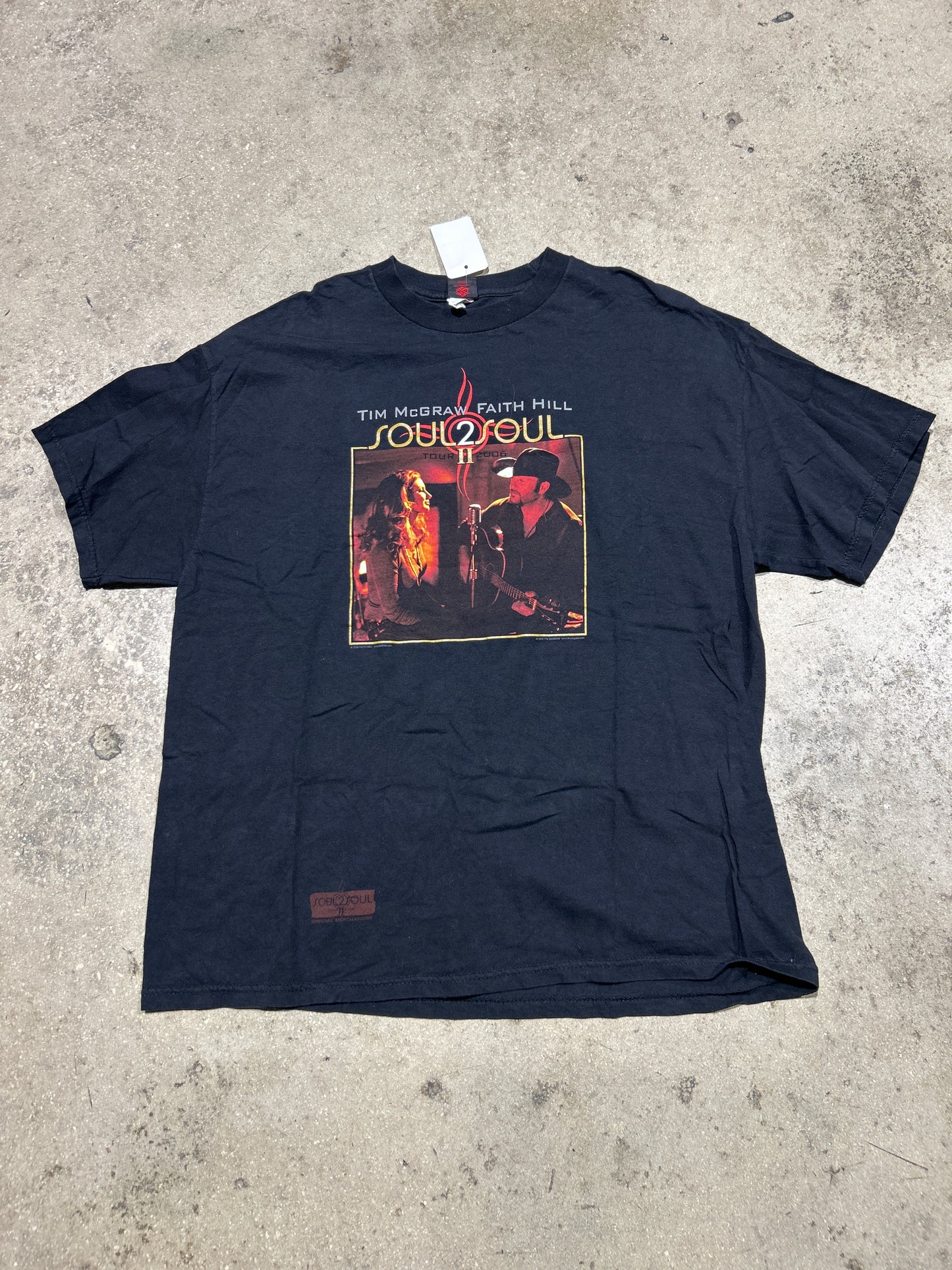 2006 Tim McGraw x Faith Hill Soul2Soul Tee - Black Size XL