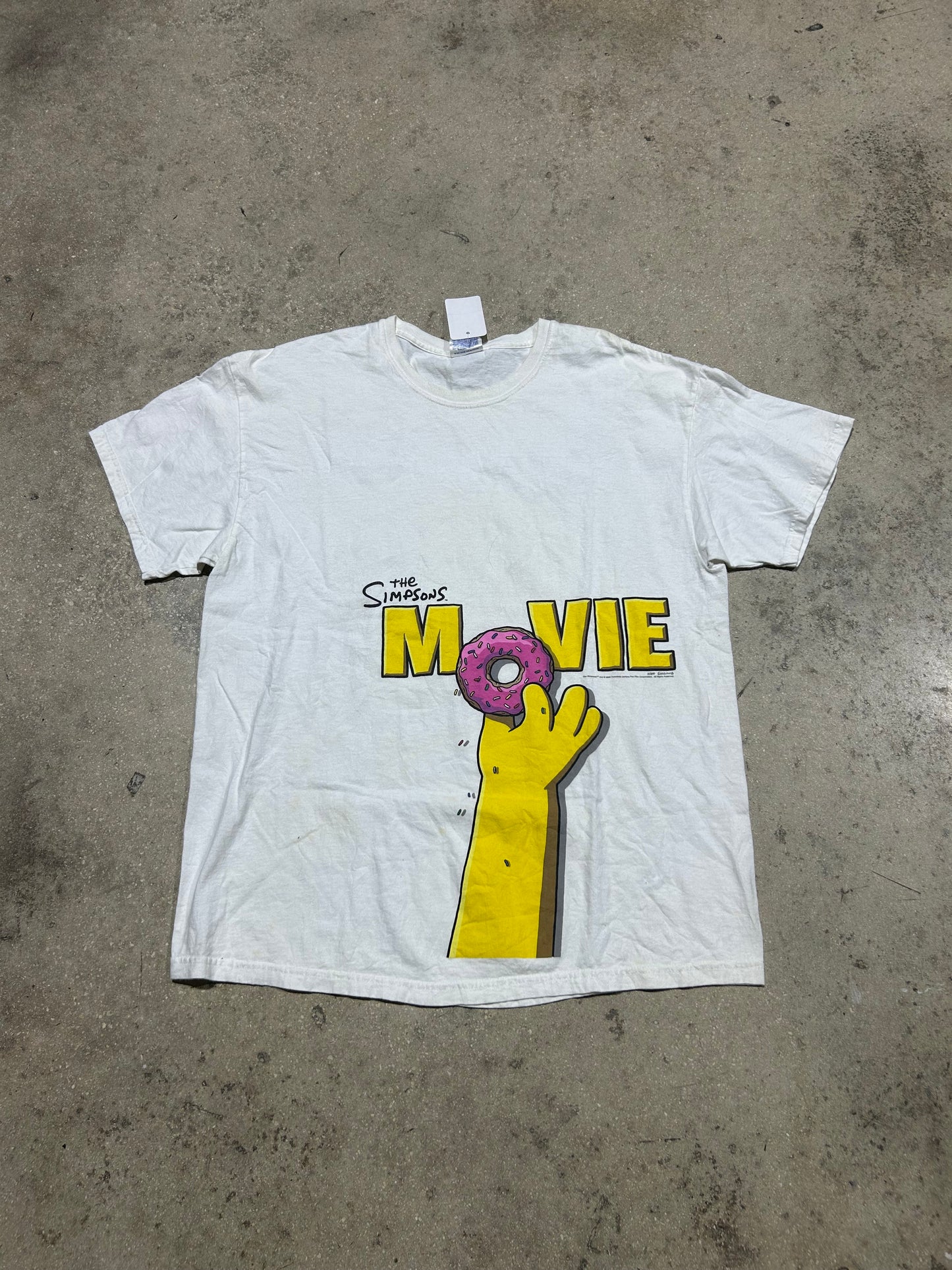 2008 The Simpson Movie Promo Tee - White Size XL