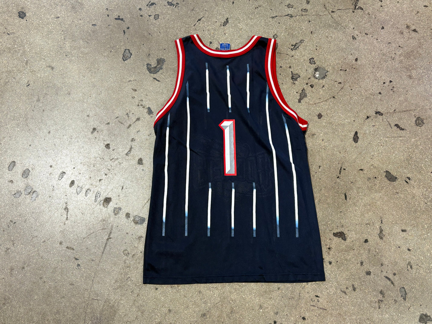 Champion Houston Rockets #1 Blank Jersey - Navy Size 44/ Large